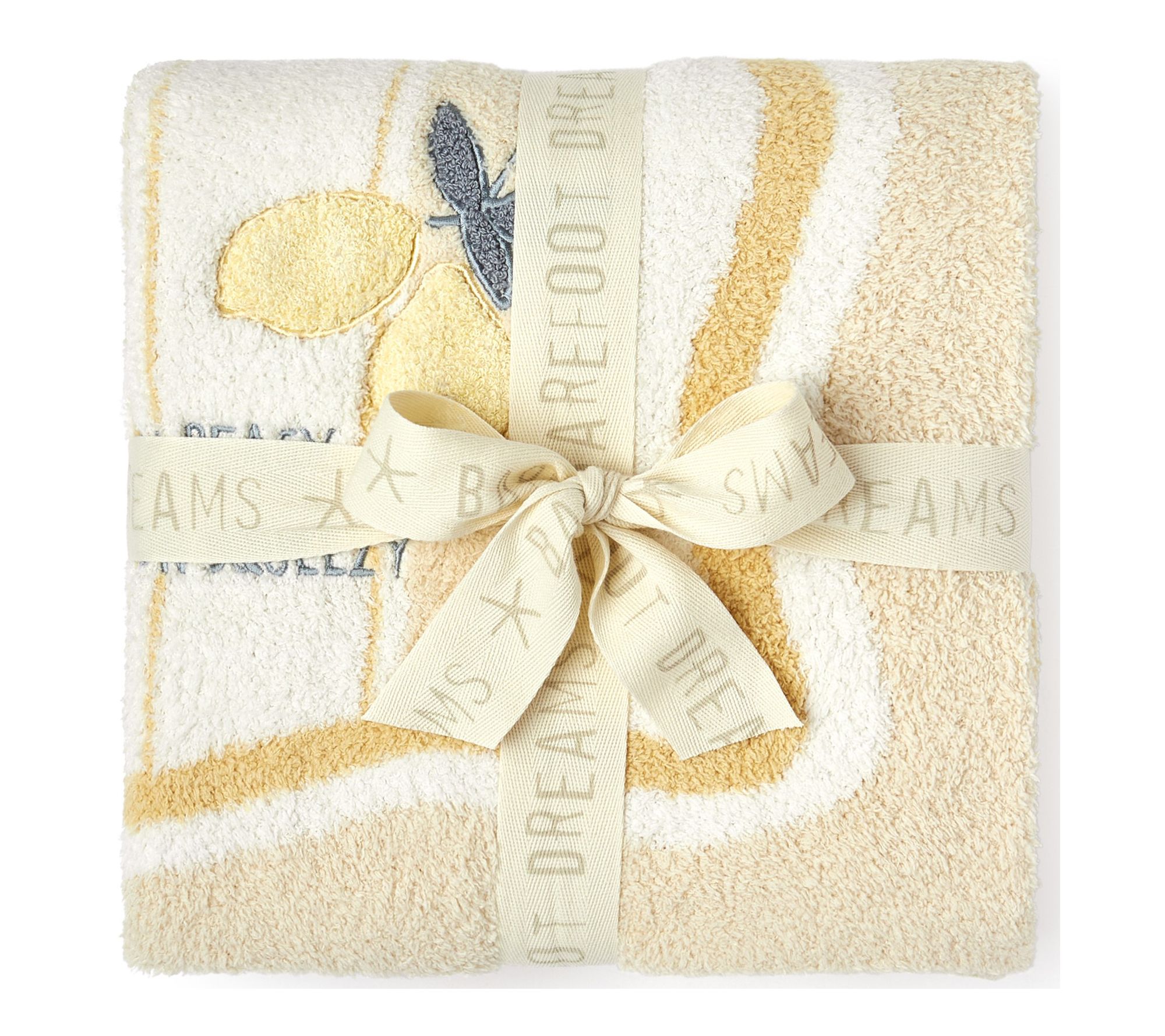 Barefoot Dreams CozyChic Lemon Stroller Blanket