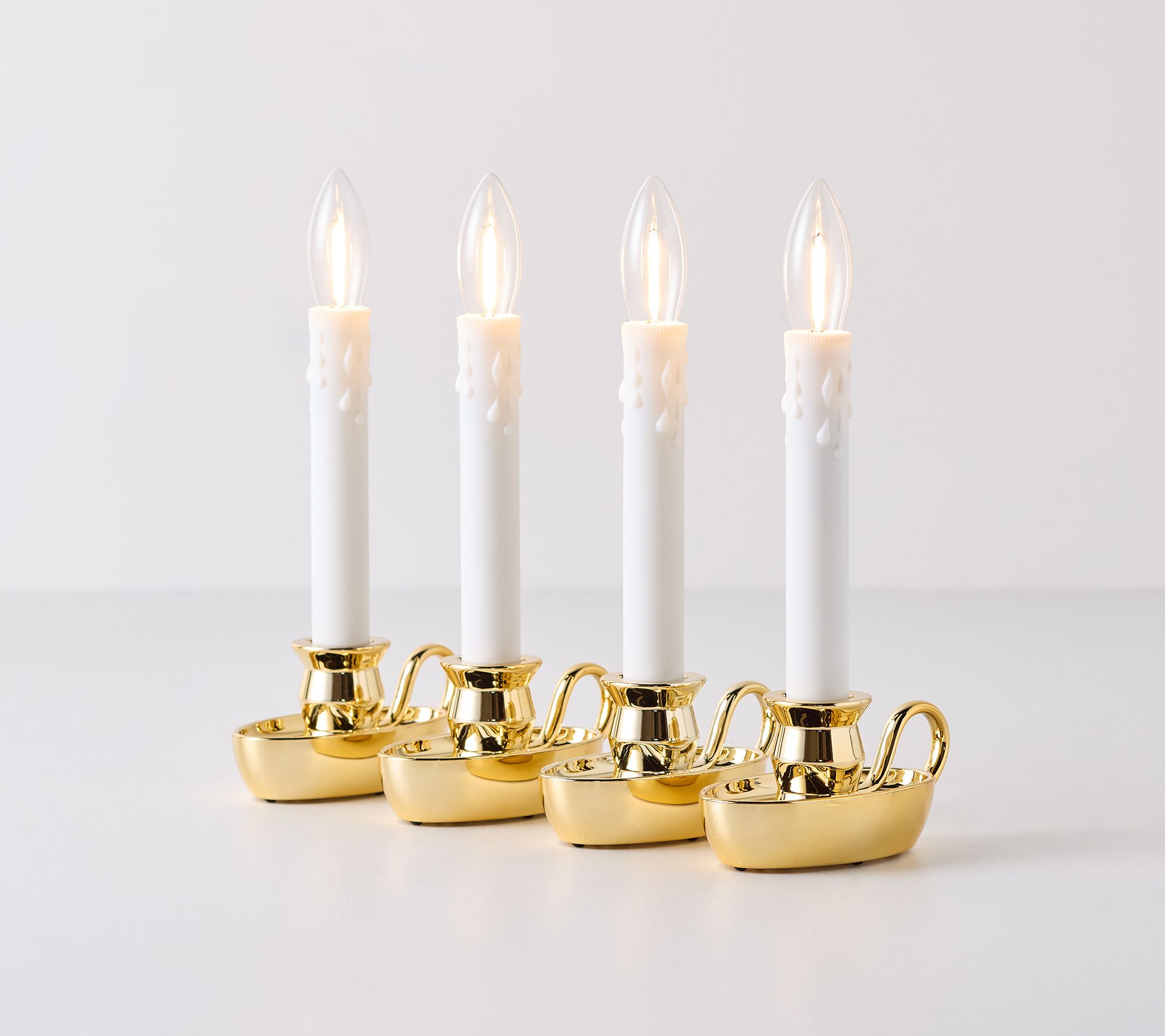 Bethlehem Lights Set of 4 Chamberstick Window Candles