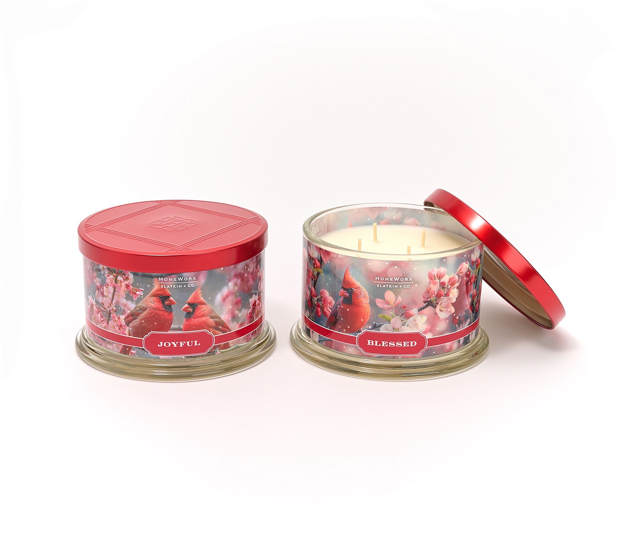 "As Is" HomeWorx by Slatkin + Co. S/2 18oz Joyful Candle