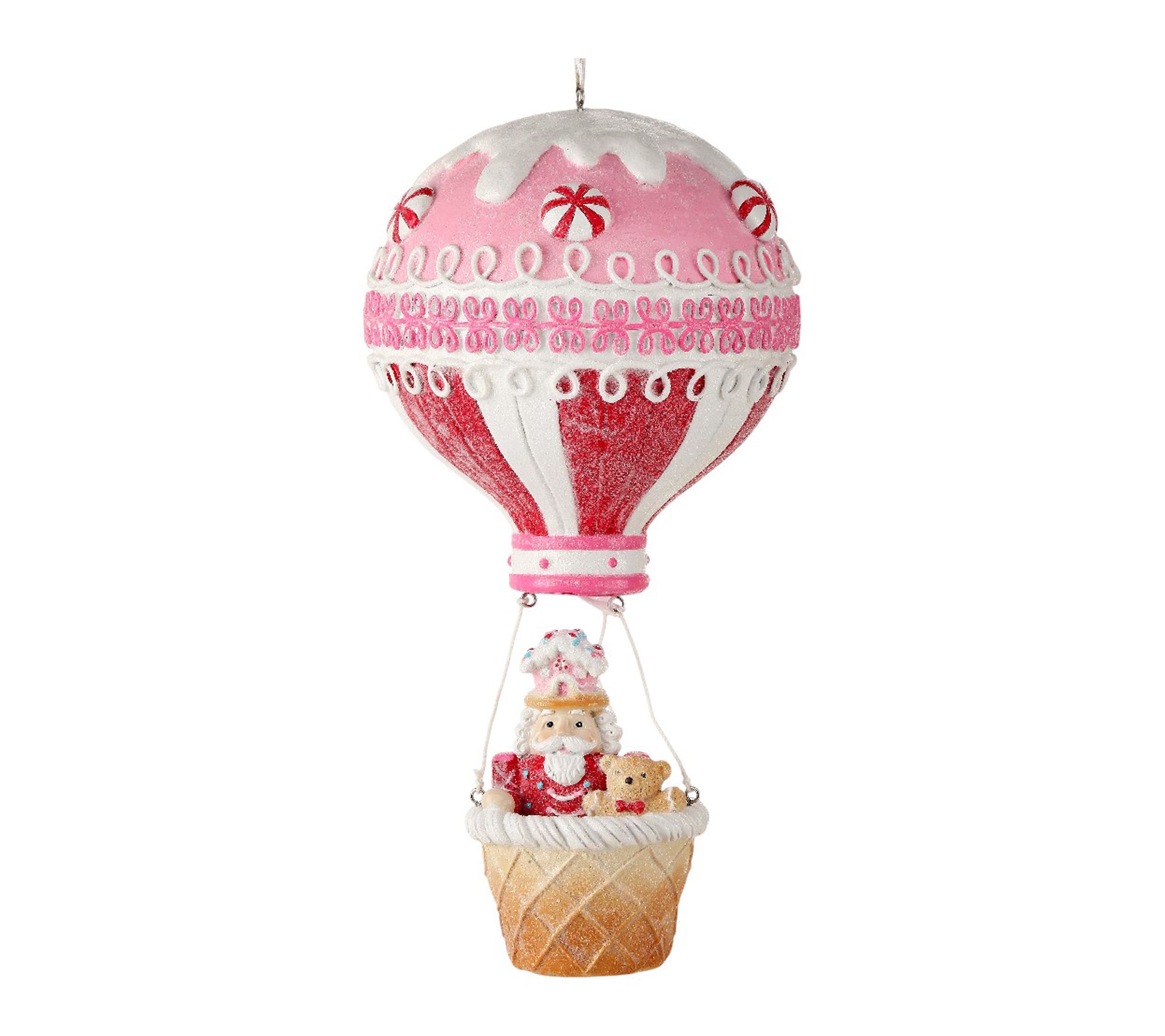 RC Home Decor -13.5" Santa in Hot Air Balloon Christmas Decor
