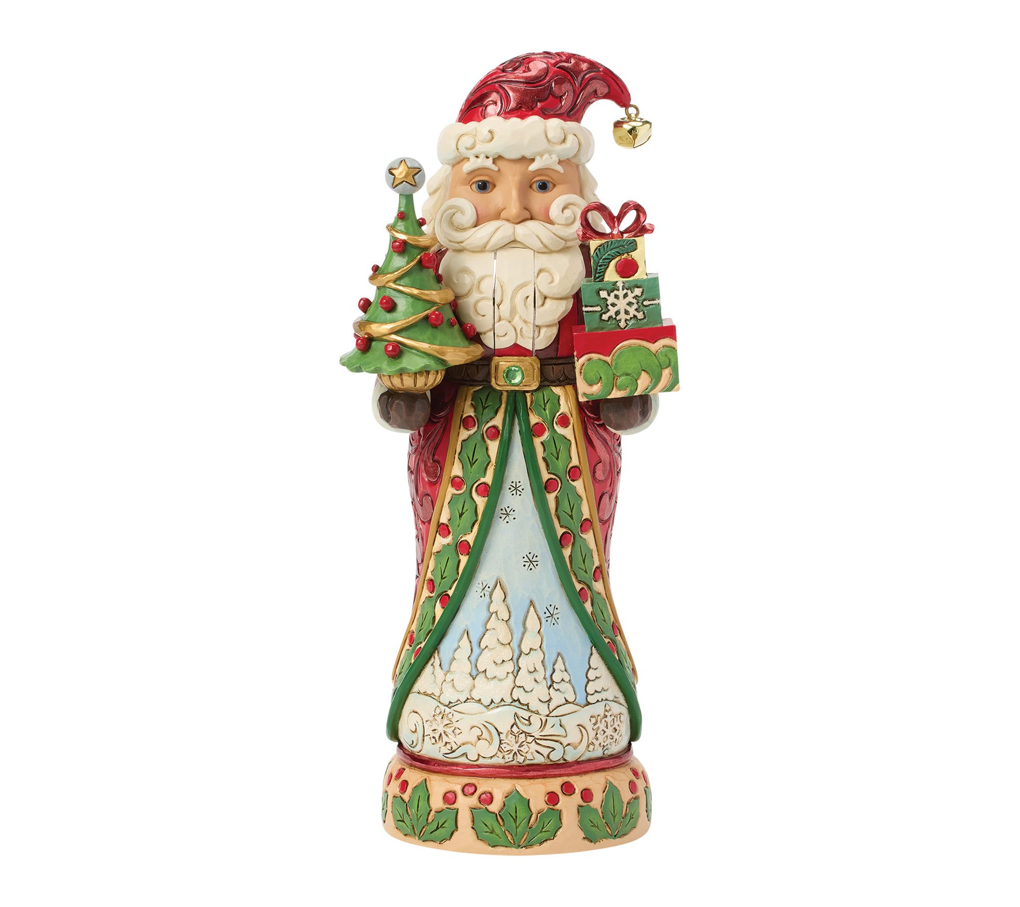 Jim Shore Heartwood Creek Nutcracker Santa Tree Figurine 10"