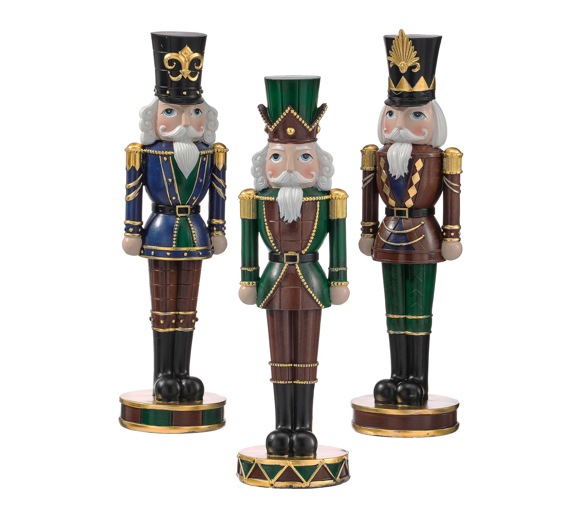 13.5" Resin Gentlemen Nutcracker Set of 3 by Valerie