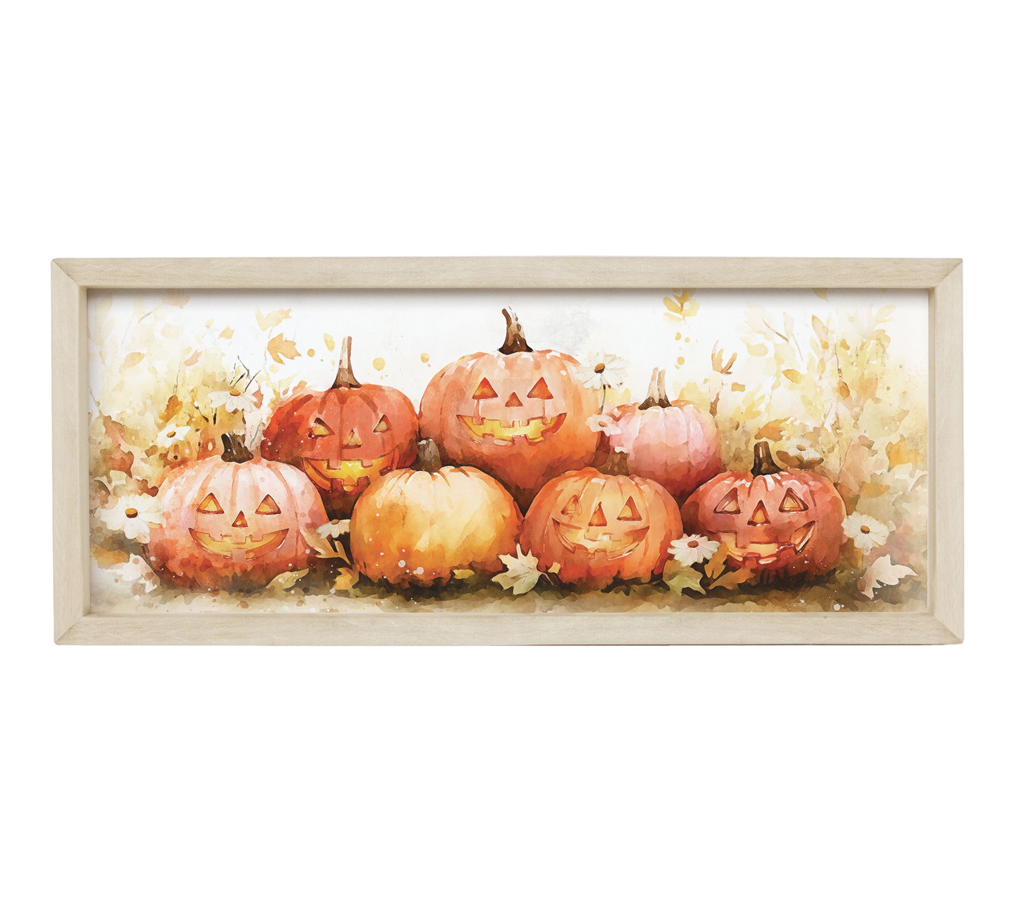 Sincere Surroundings 24" Jack-O -Lantern Art Farmhouse Frame