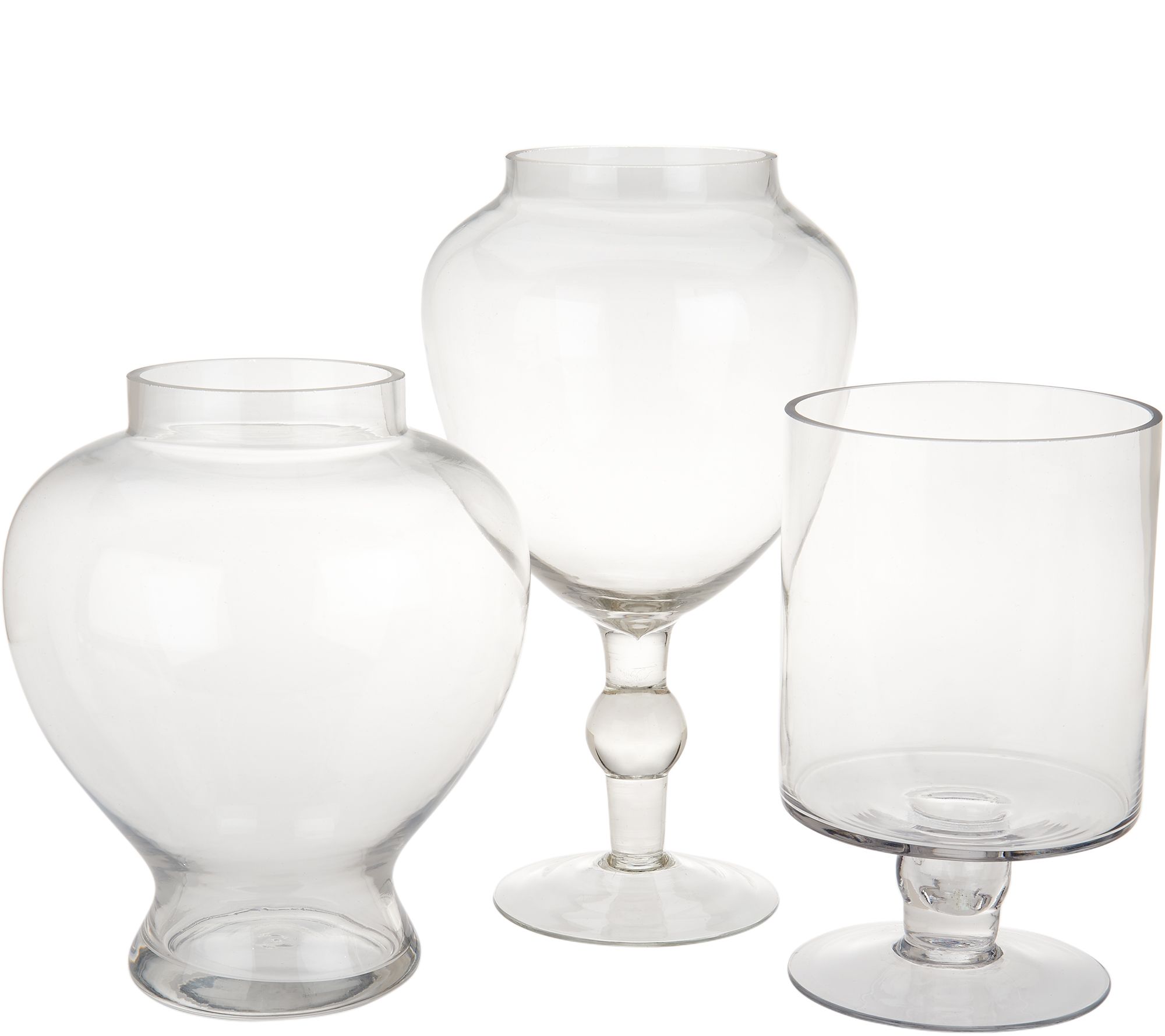 "As Is" Scott Living Set of 3 Graduated Fillable Glass Apothecary Jars