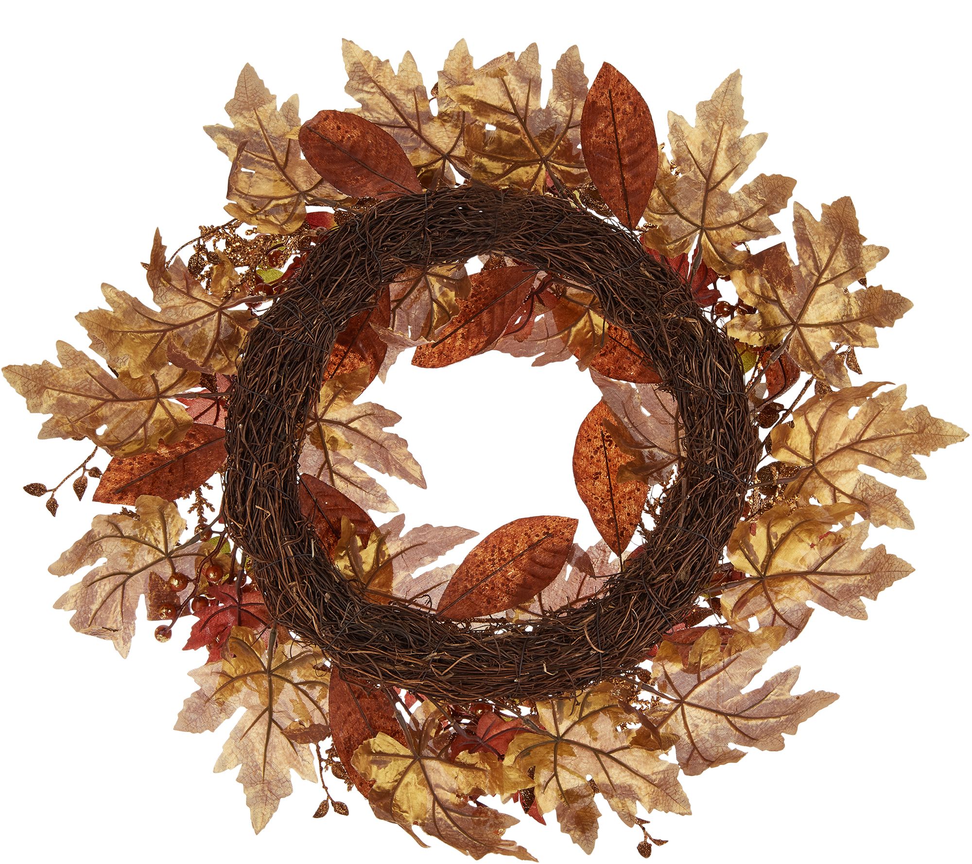 Autumn Beauty 24" Wreath with Beaded Accents by Valerie by Valerie