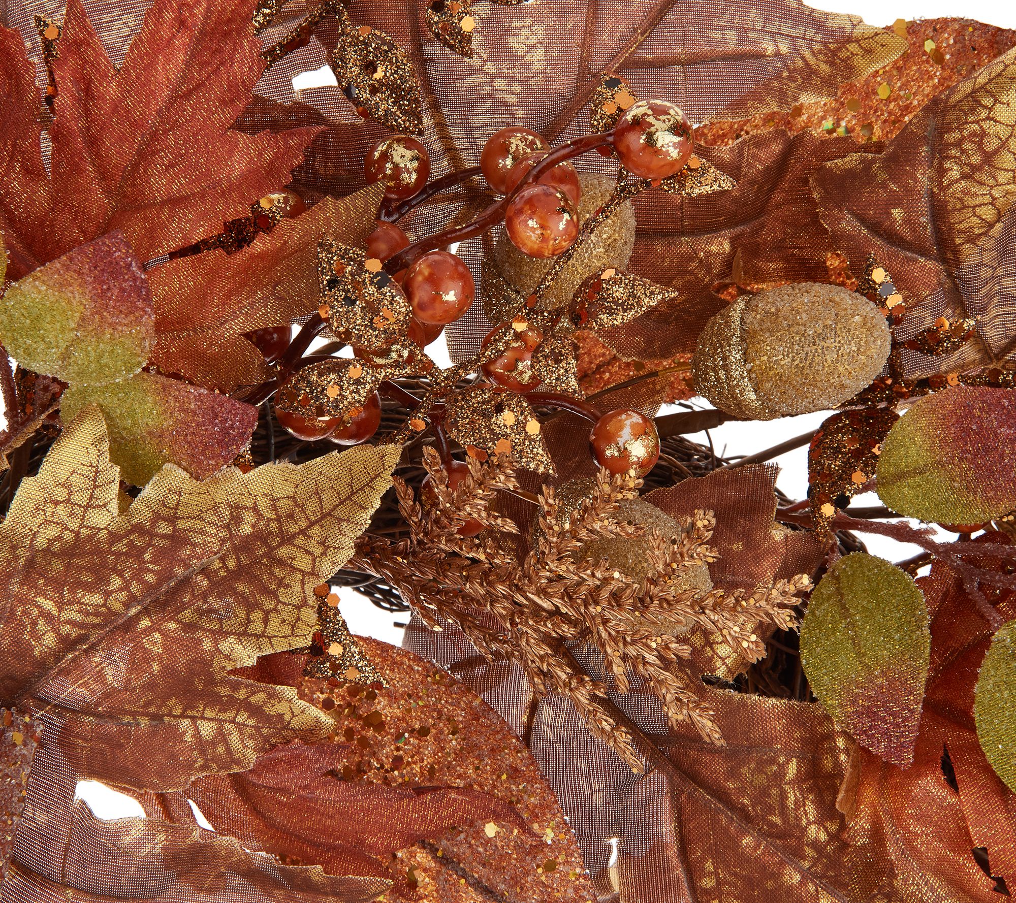 Autumn Beauty 24" Wreath with Beaded Accents by Valerie by Valerie