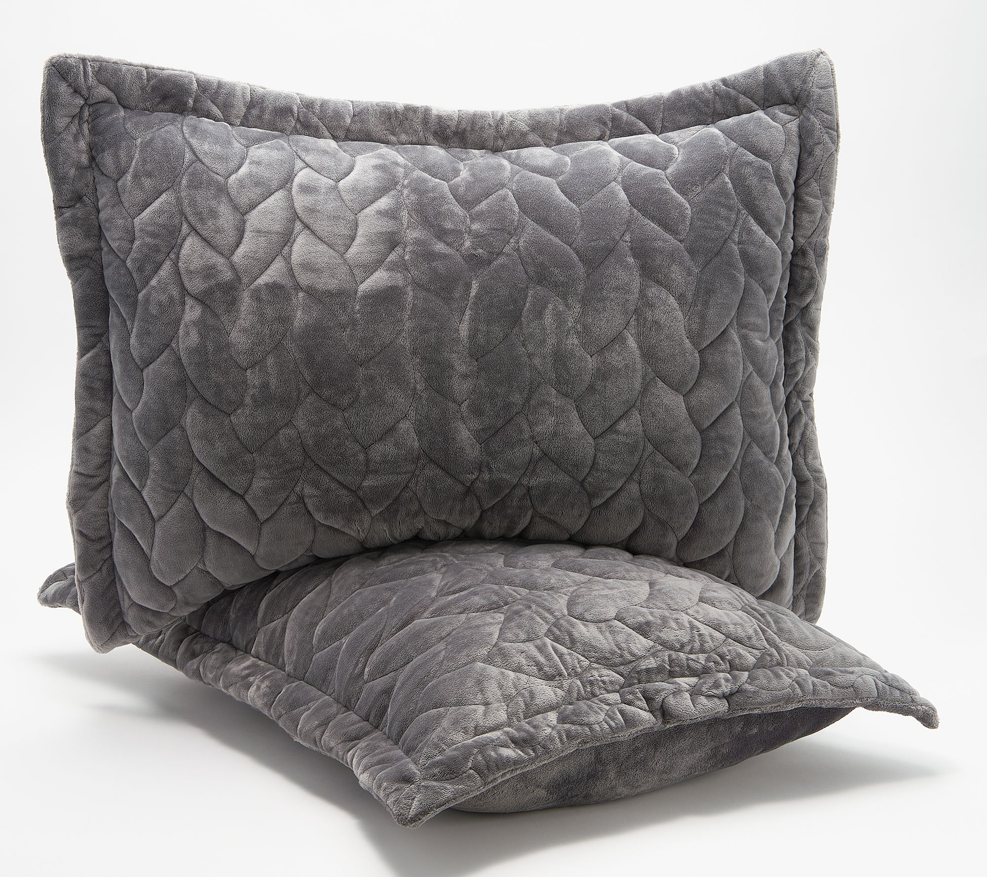 Berkshire Blanket Boho Braid Quilted Suedemink Standard Shams