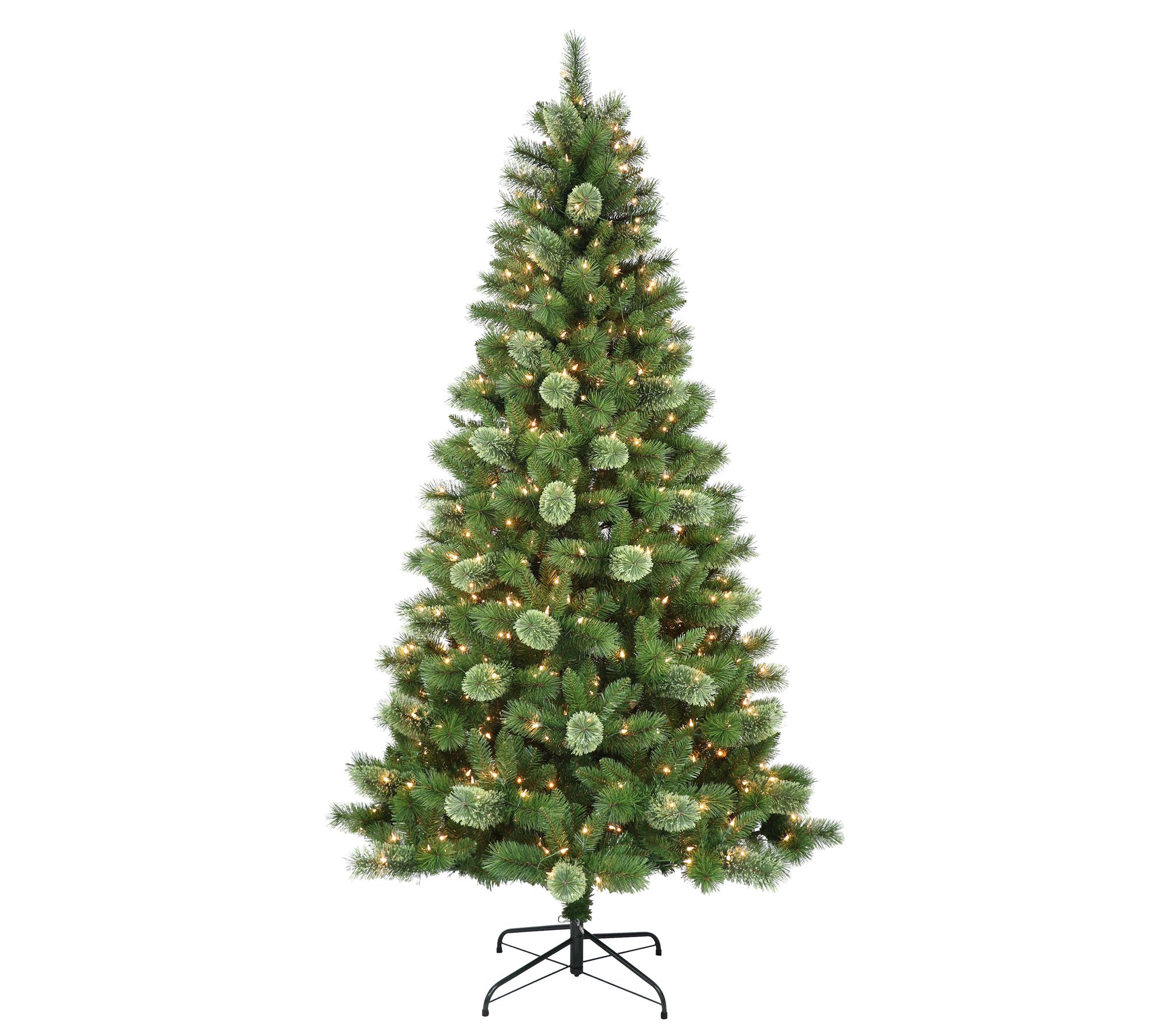 Puleo Pre-Lit 7.5' Western Pine Artificial Chri stmas Tree - QVC.com