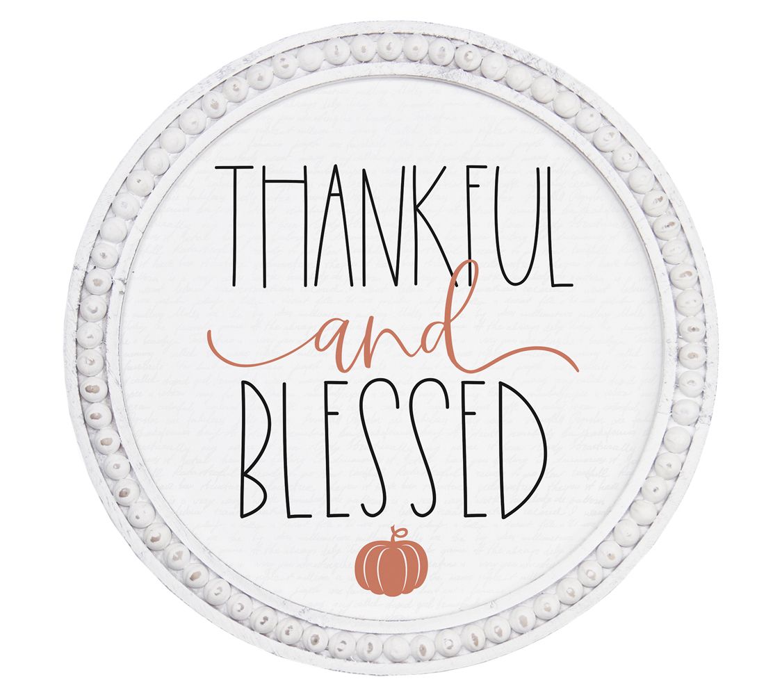 Thankful And Blessed. Beaded Art By Sincere Surroundings - QVC.com