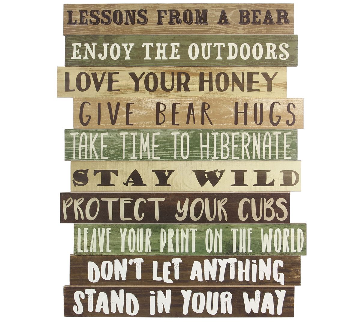 Young's Wood Lessons from a Bear Wall Sign