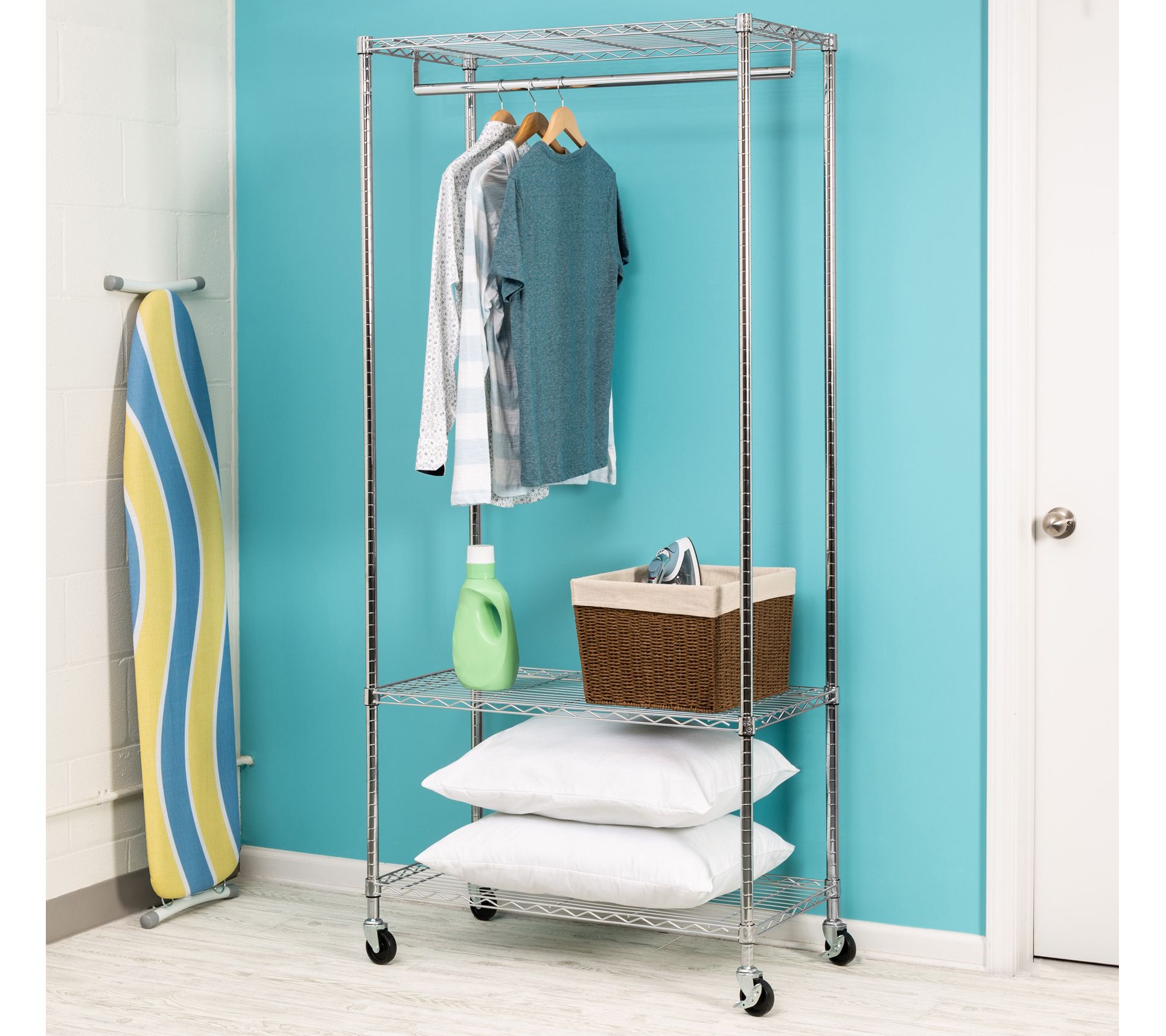 HoneyCanDo 3Shelf Deluxe Garment Rack