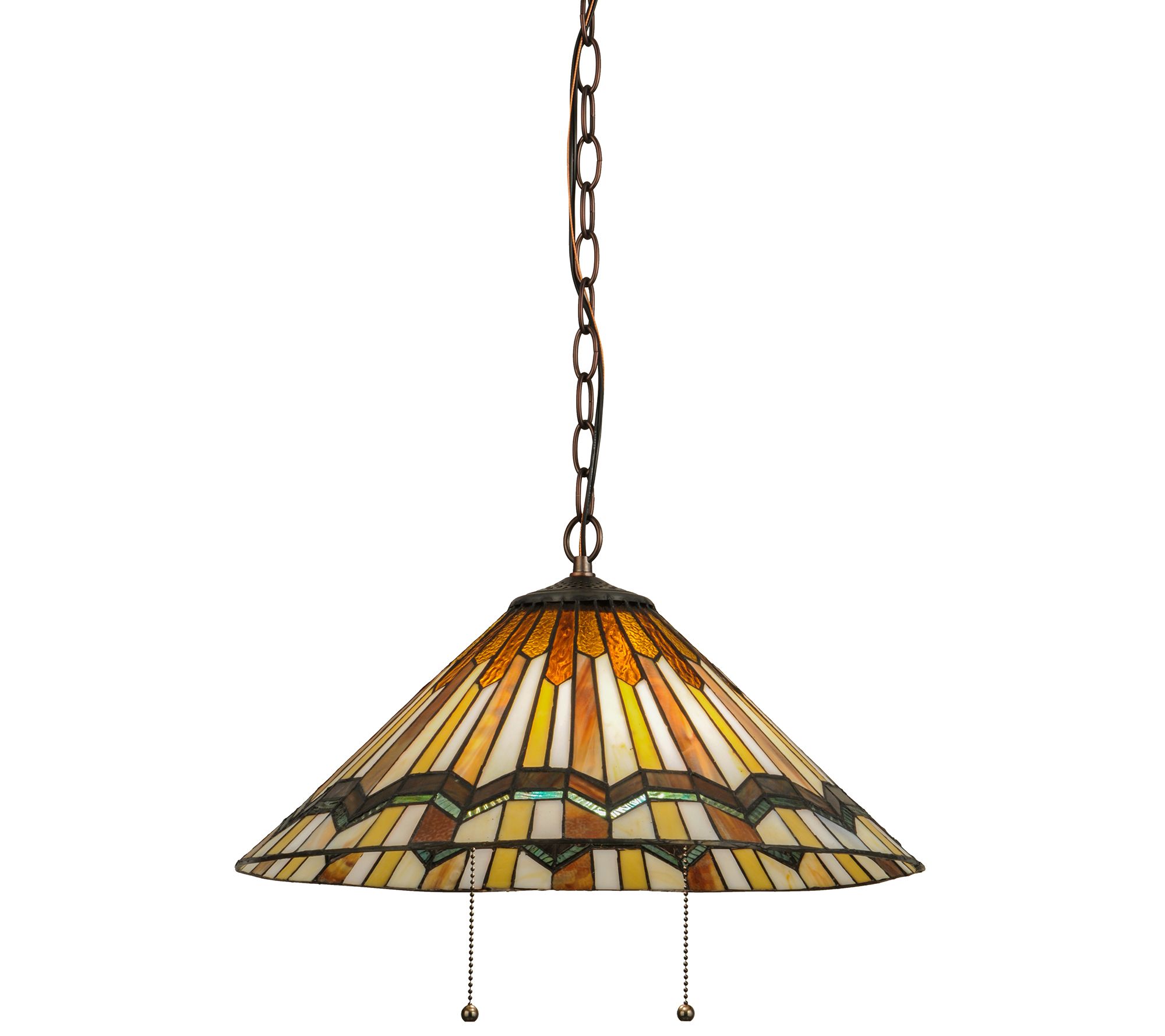 Meyda Tiffany-Style Prairie Delta Pendant Lamp