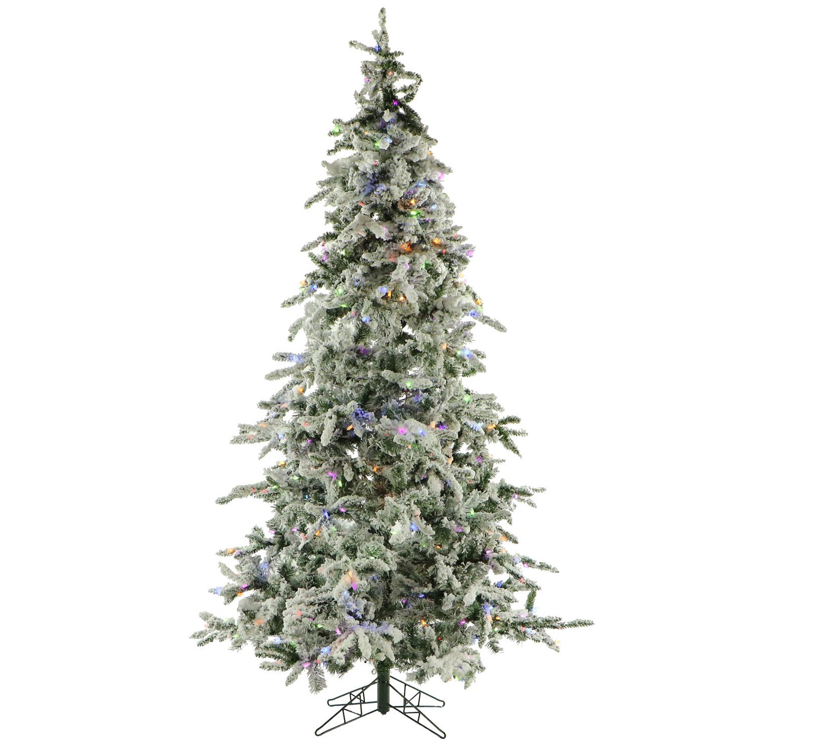 Fraser Hill Farm 7.5' Flocked Mountain Pine Multicolor Tree