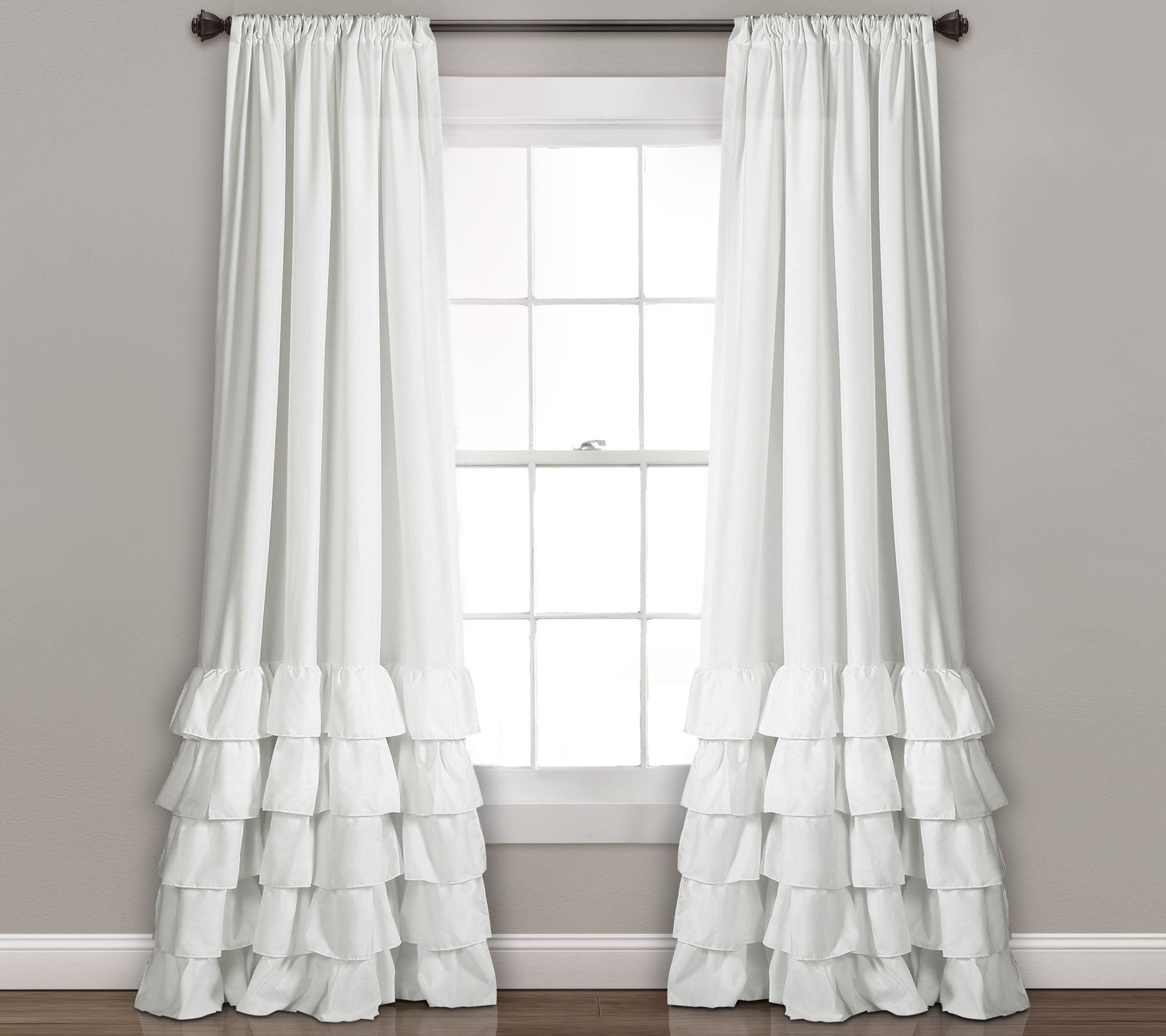 Allison Ruffle 40"x95" Set of (2) Window Panelsby Lush Decor