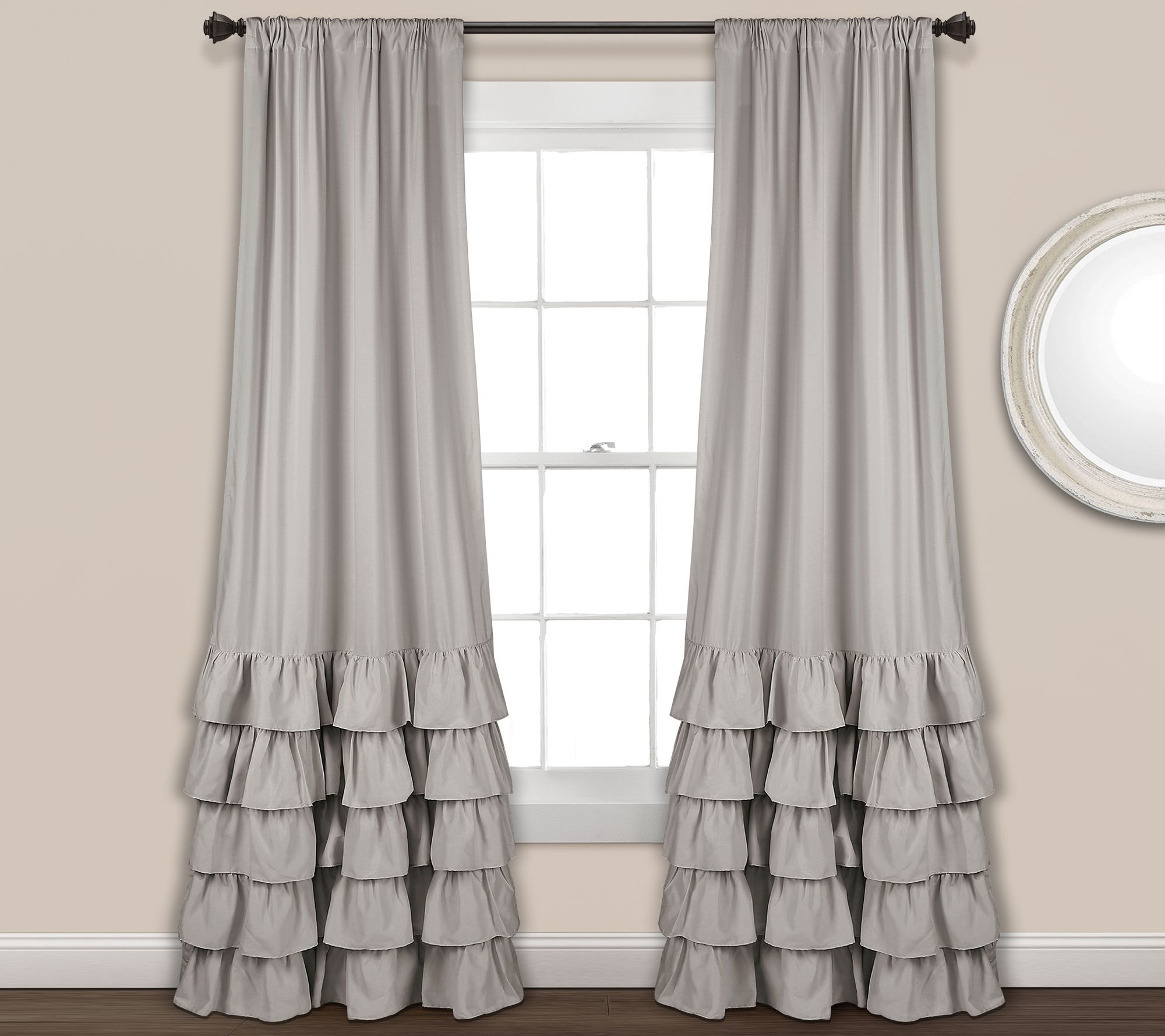 Allison Ruffle 40"x95" Set of (2) Window Panelsby Lush Decor