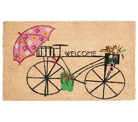 Bicycle Welcome - Coir Doormat with PVC Backing