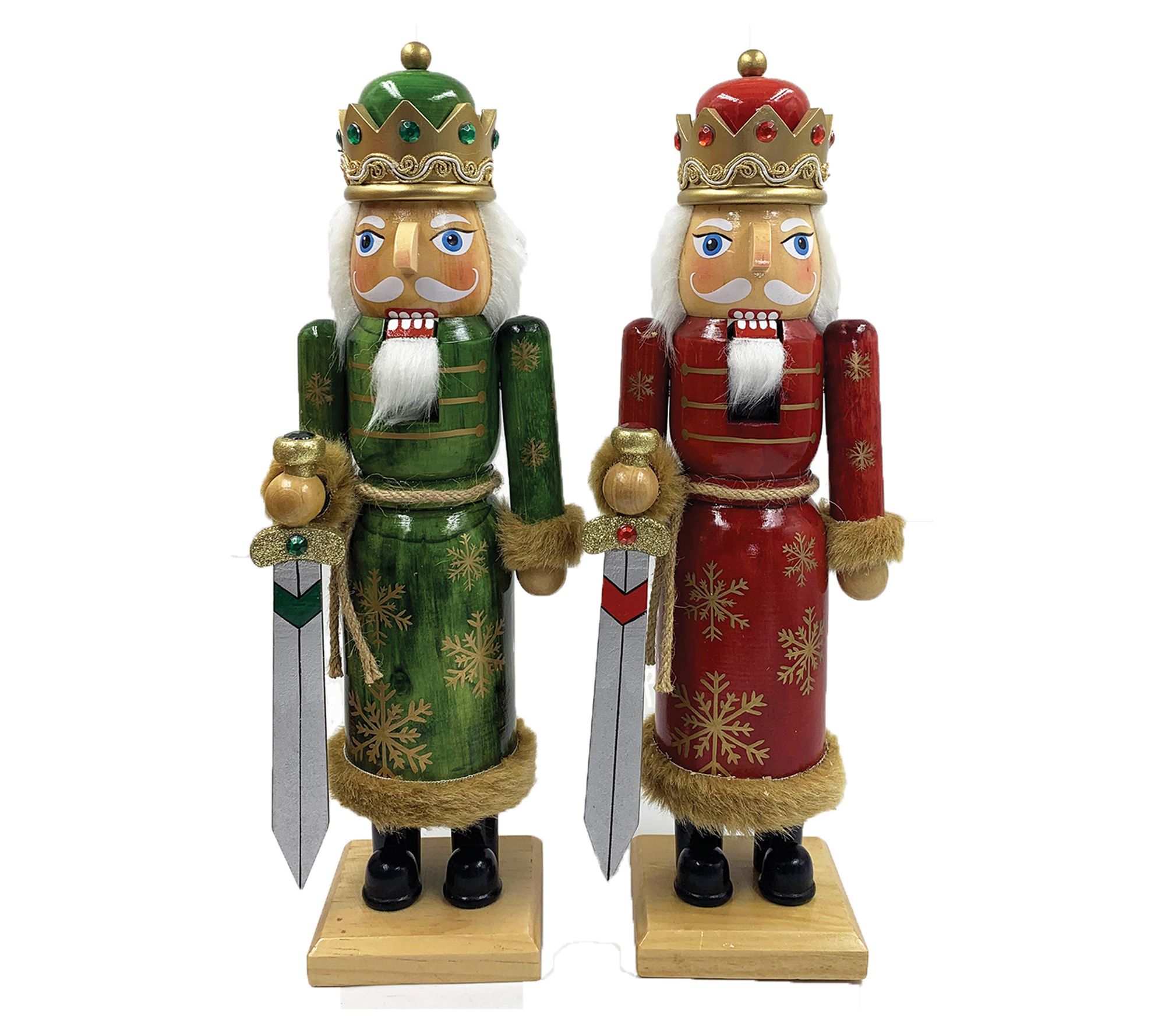 Santa's Workshop Inc. 14"H Snowflake King Nutcrackers, S/2