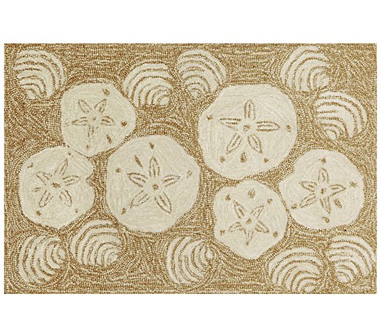 Liora Manne Frontporch Shell Toss In/Out Rug Natural 20" x 30"