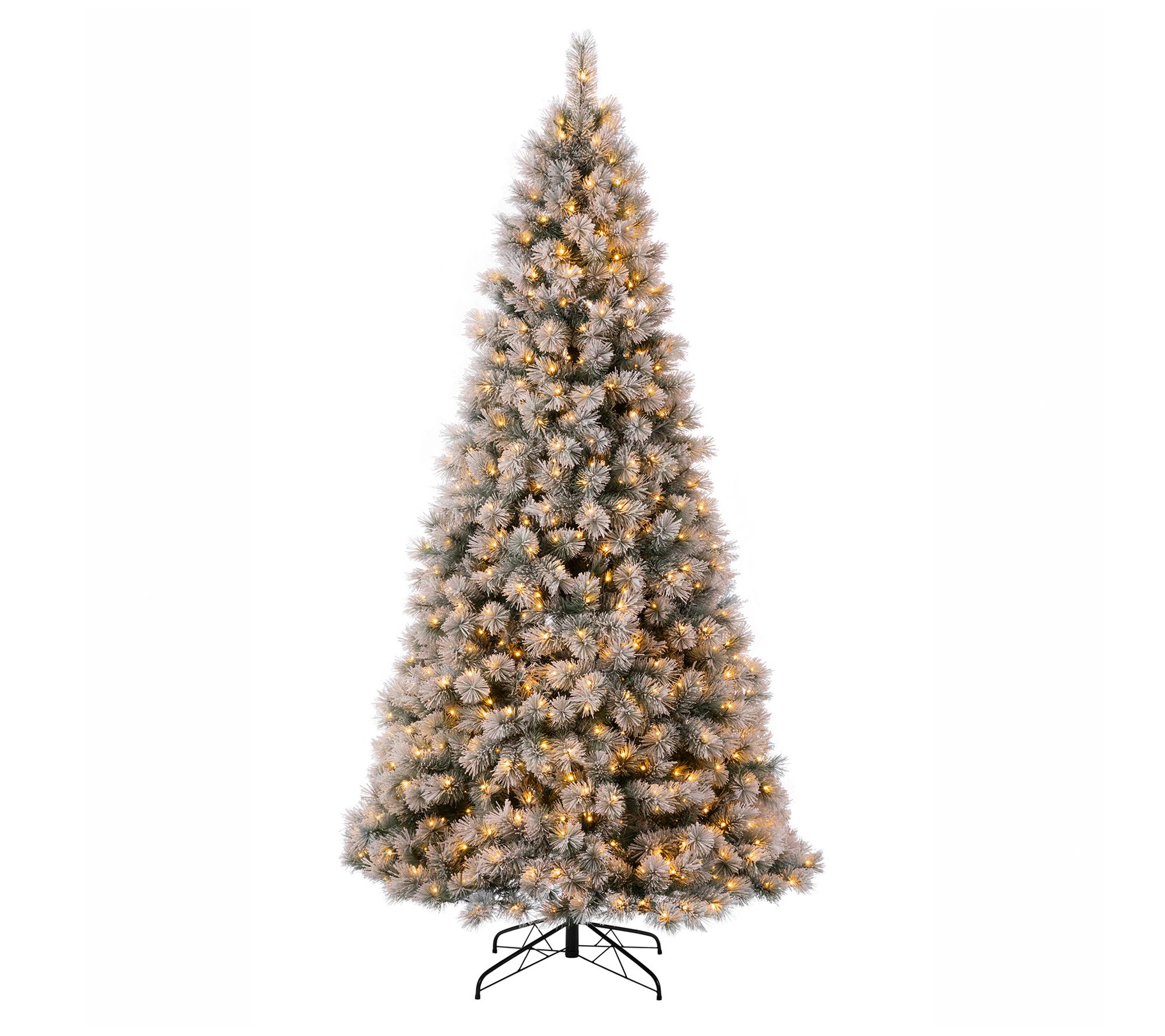 Glitzhome Prelit Snow-Flocked Artificial Sprucew/ 900 Lights