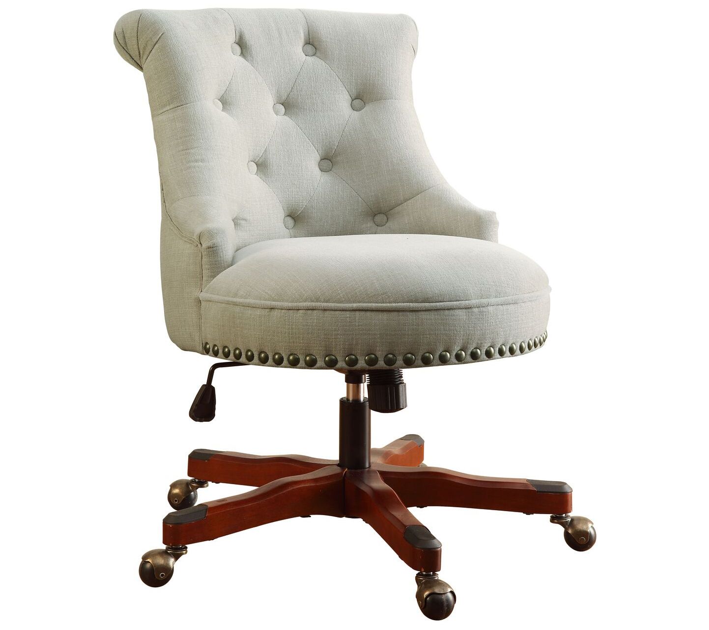 Linon Home Rochelle Office Chair with Nail HeadDesign