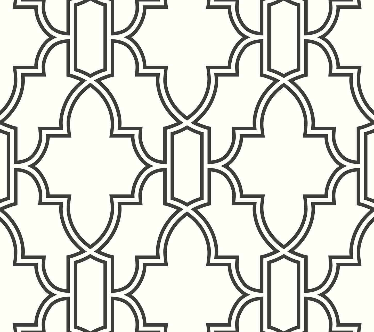 NextWall Black Tile Trellis Peel and Stick Wallpaper Roll