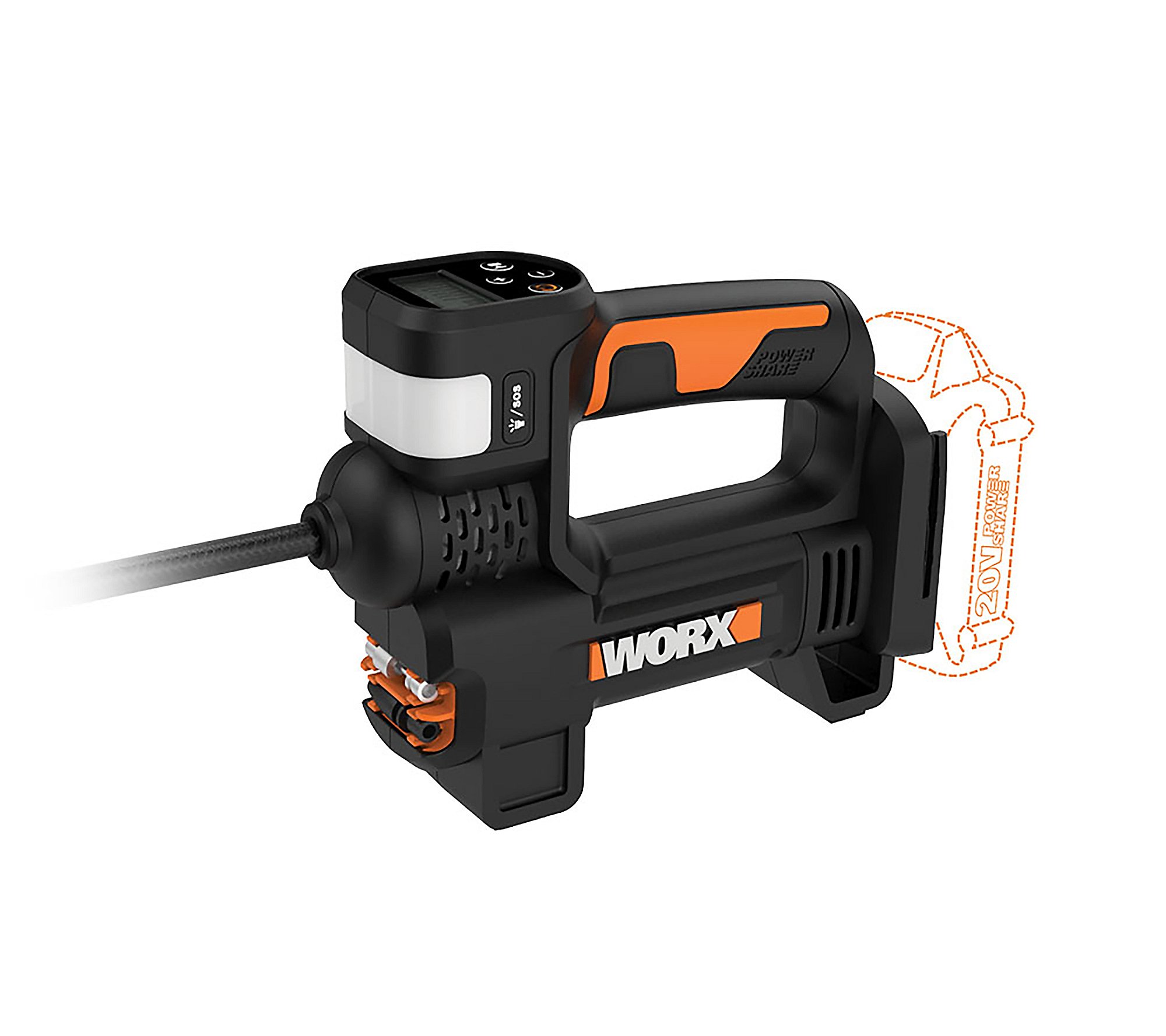 WORX WX092L.9 20V Portable Air Pump Inflator (T ool Only)