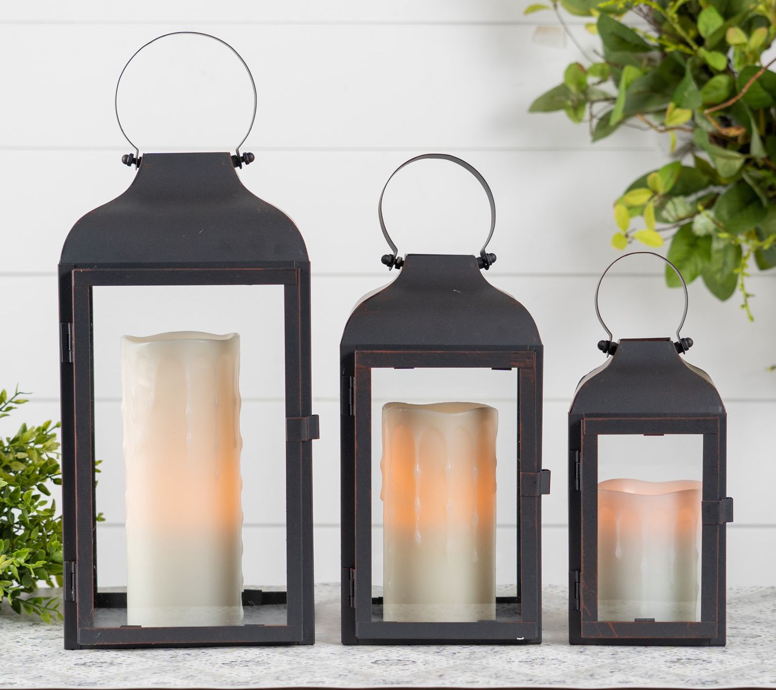 Melrose Modern Lantern (Set of 3) - QVC.com