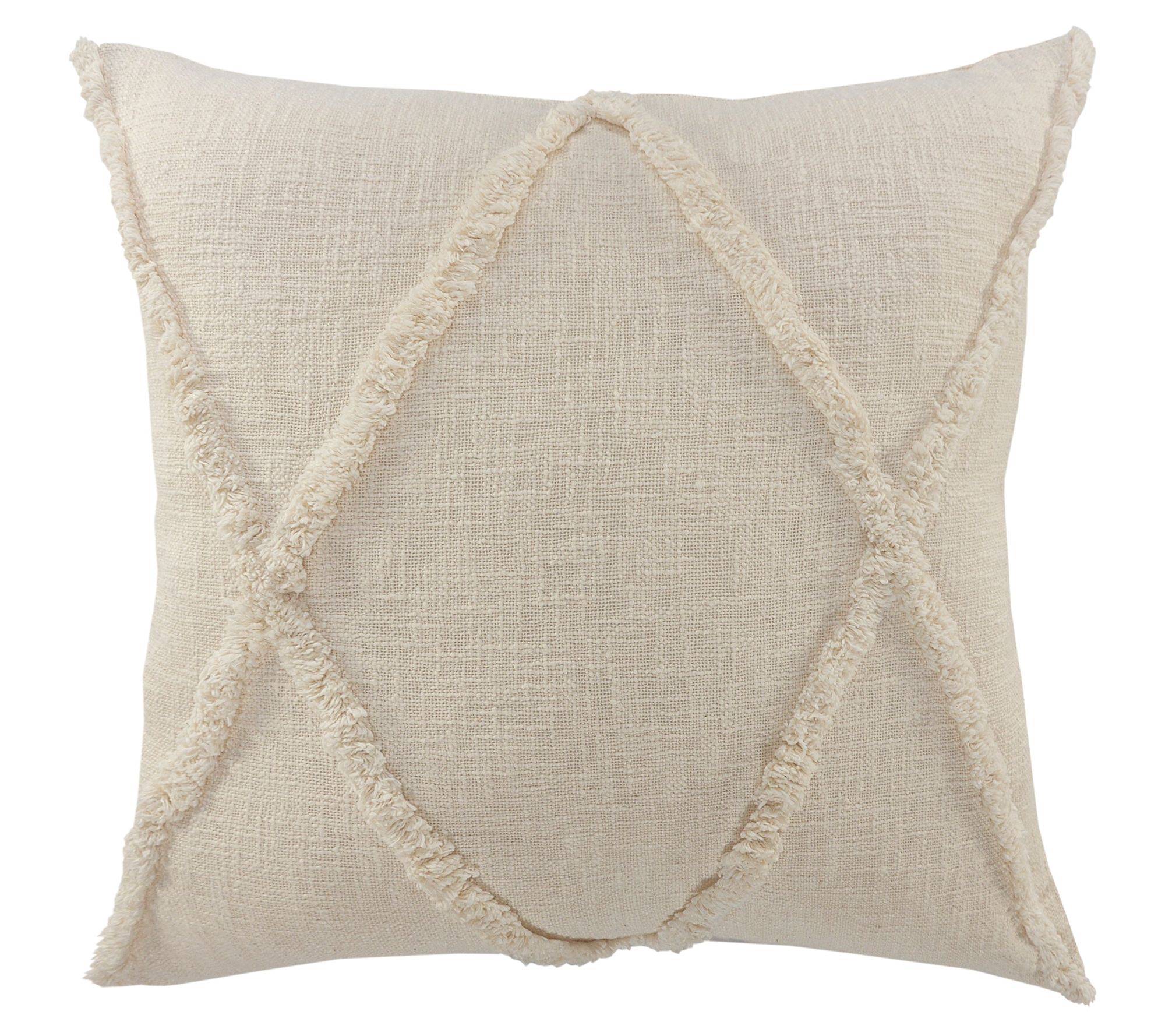 Sorra Home Ivory Square Floor Pillow with Handle 40 in x 40 in x 5 in