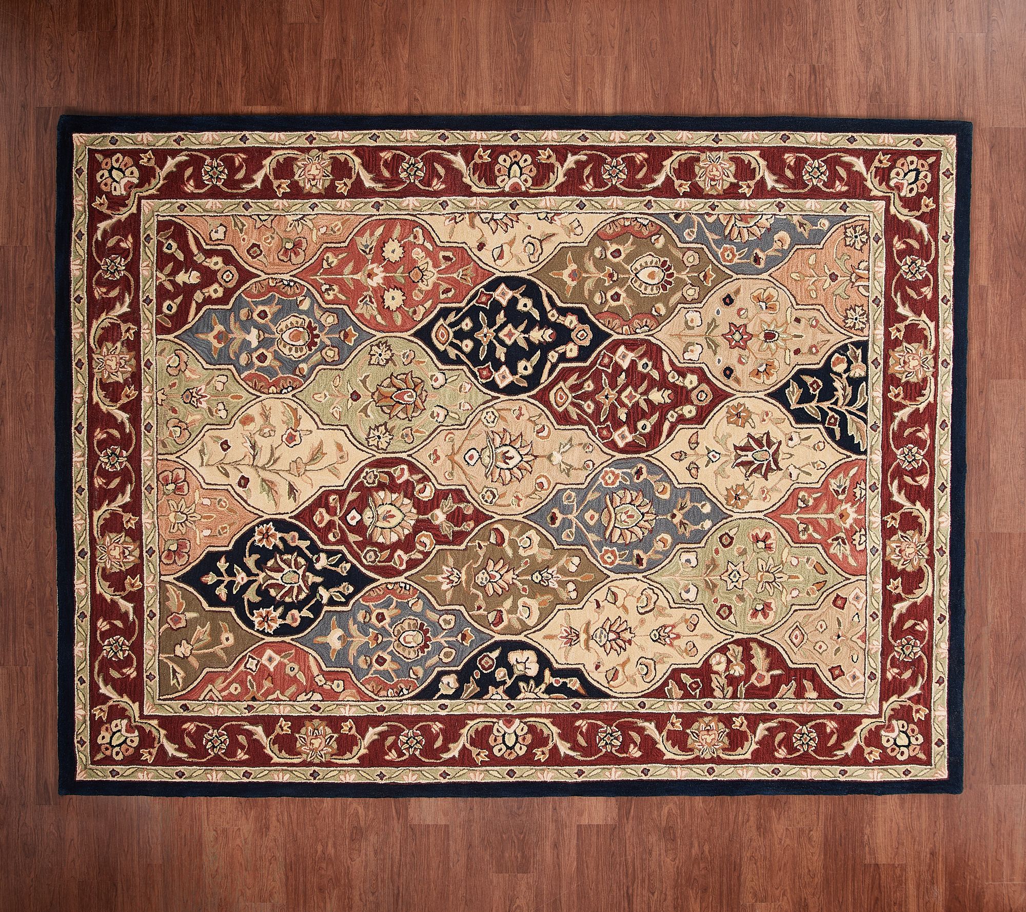 "As Is" Royal Palace 8' x 10'6" Wool Kirman Medallion Rug