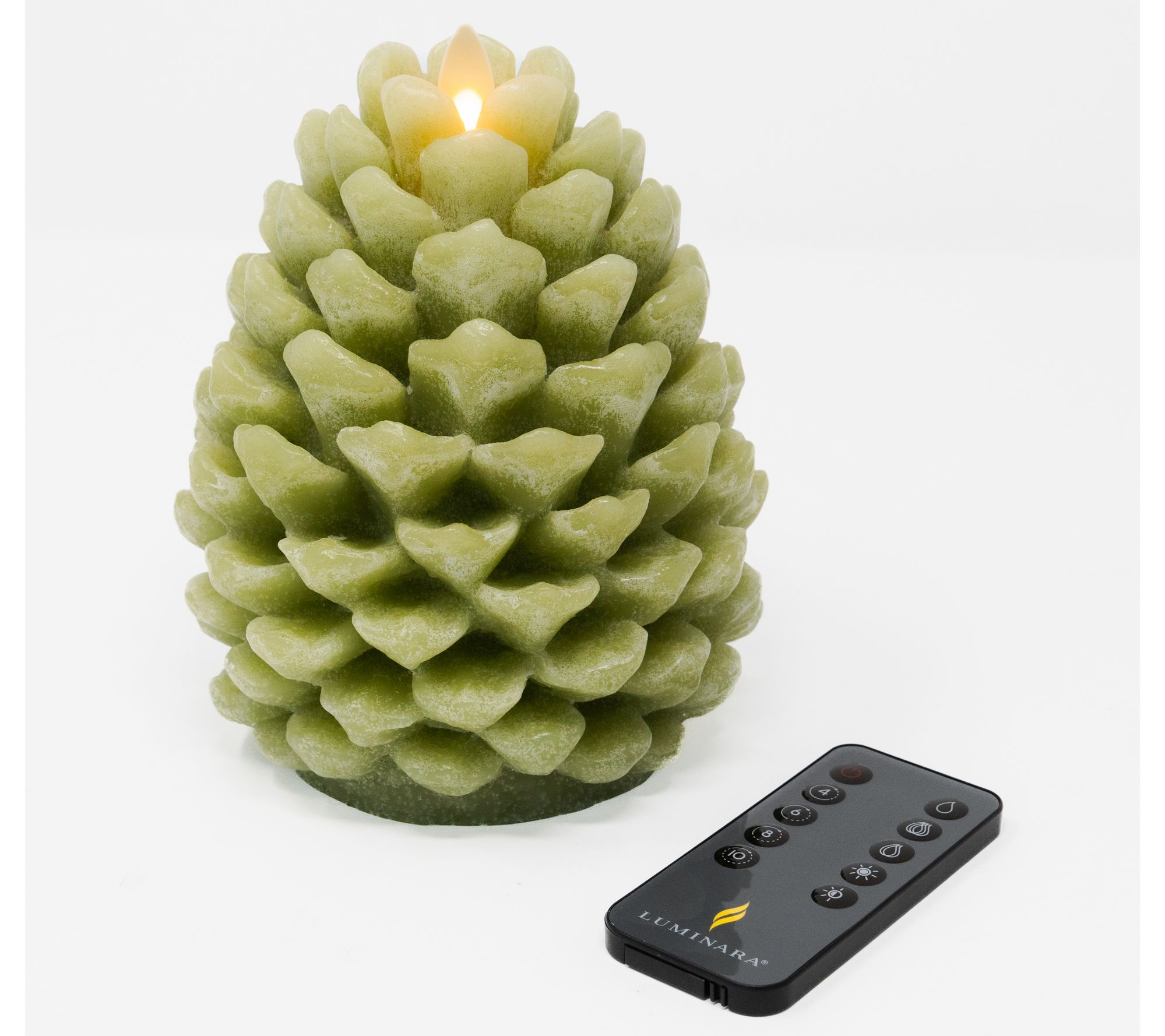 Luminara 6.5" Tall Pinecone Figural Flameless Candle