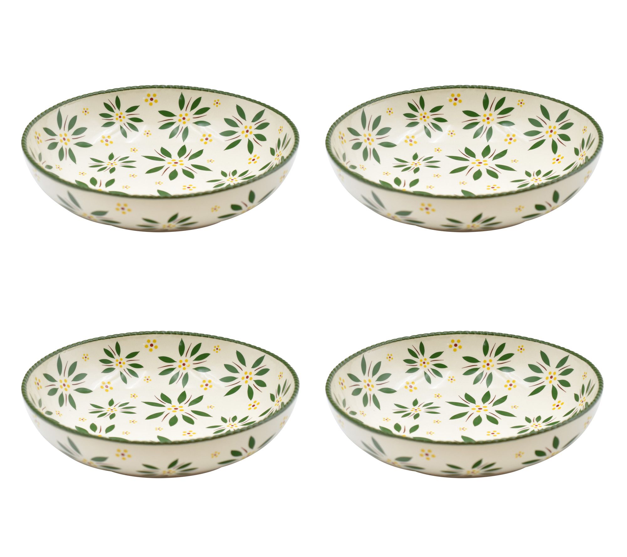 "As Is" Temp- tations Old World Set of 4 32-oz Shallow Pasta Bowls