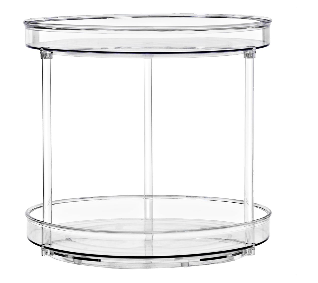 Sorbus 2 Tier Clear Lazy Susan Organizer