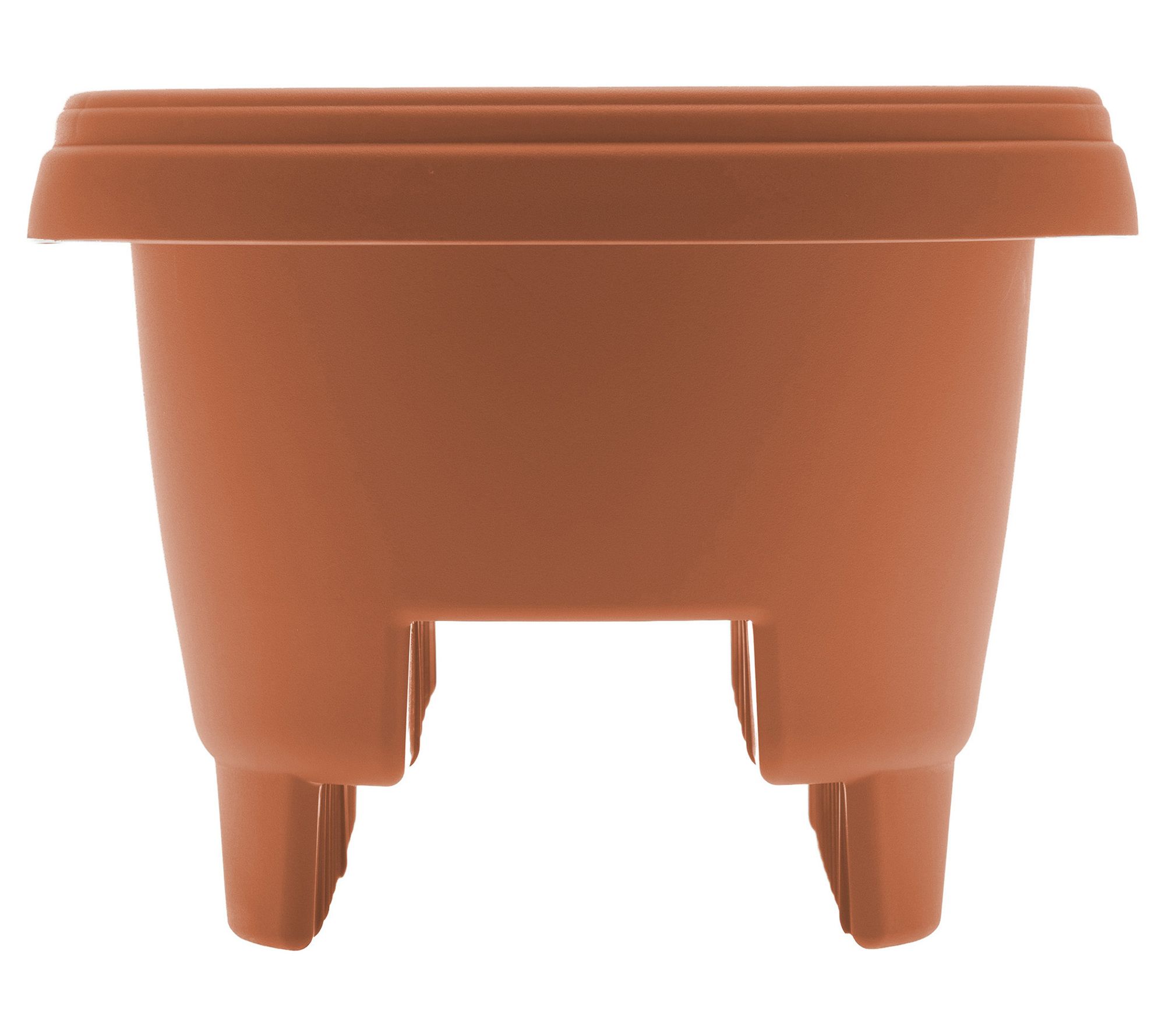 Bloem Modica Deck Rail Round Planter: 12", 2 Gallon Capacity