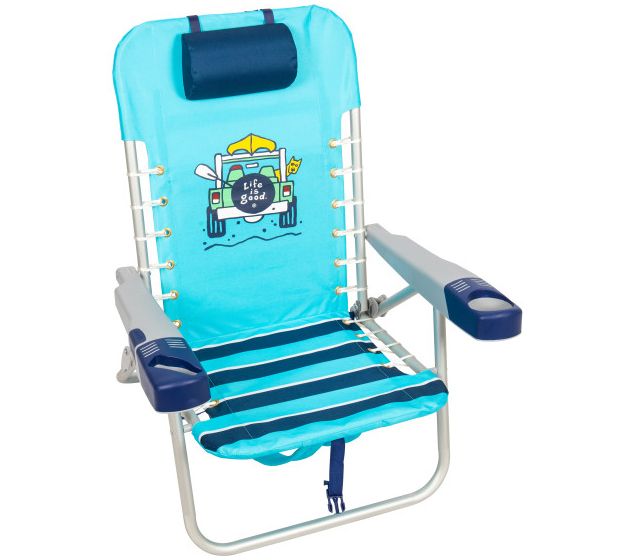 Life is Good Island Blue Lace-up Backpack Beach Chair