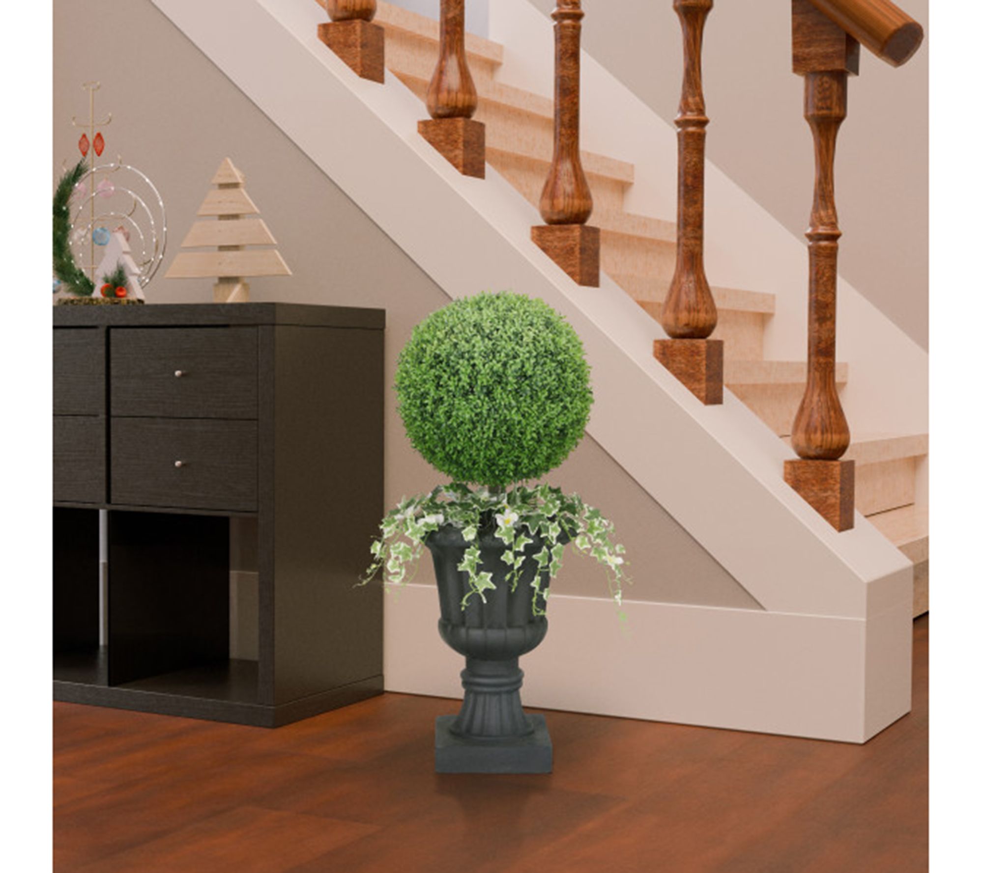 Puleo International 41in Topiary Boxwood Artificial Tree