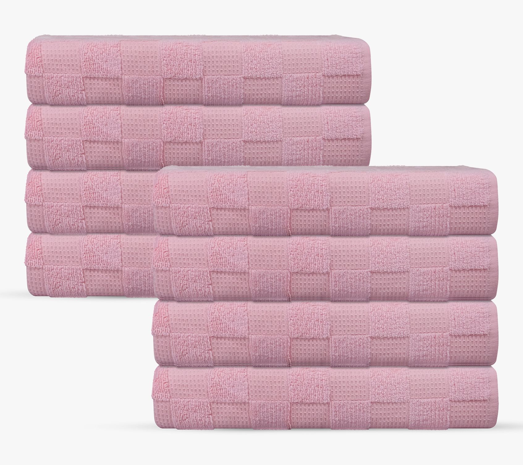 Depera Home Waffle Terry 8 pcs Turkish Wash Towels Set