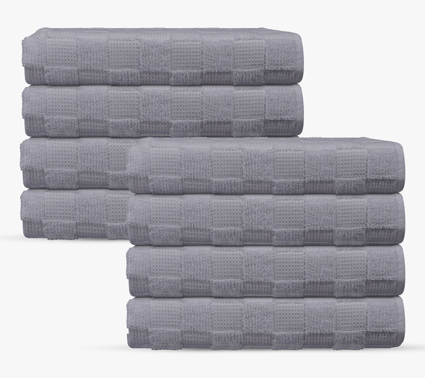 Depera Home Waffle Terry 8 pcs Turkish Wash Towels Set