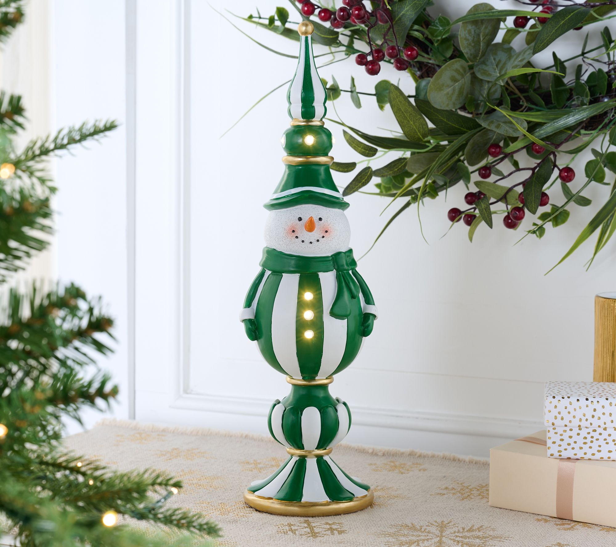 Kringle Express 18" Lit Holiday Character Finial