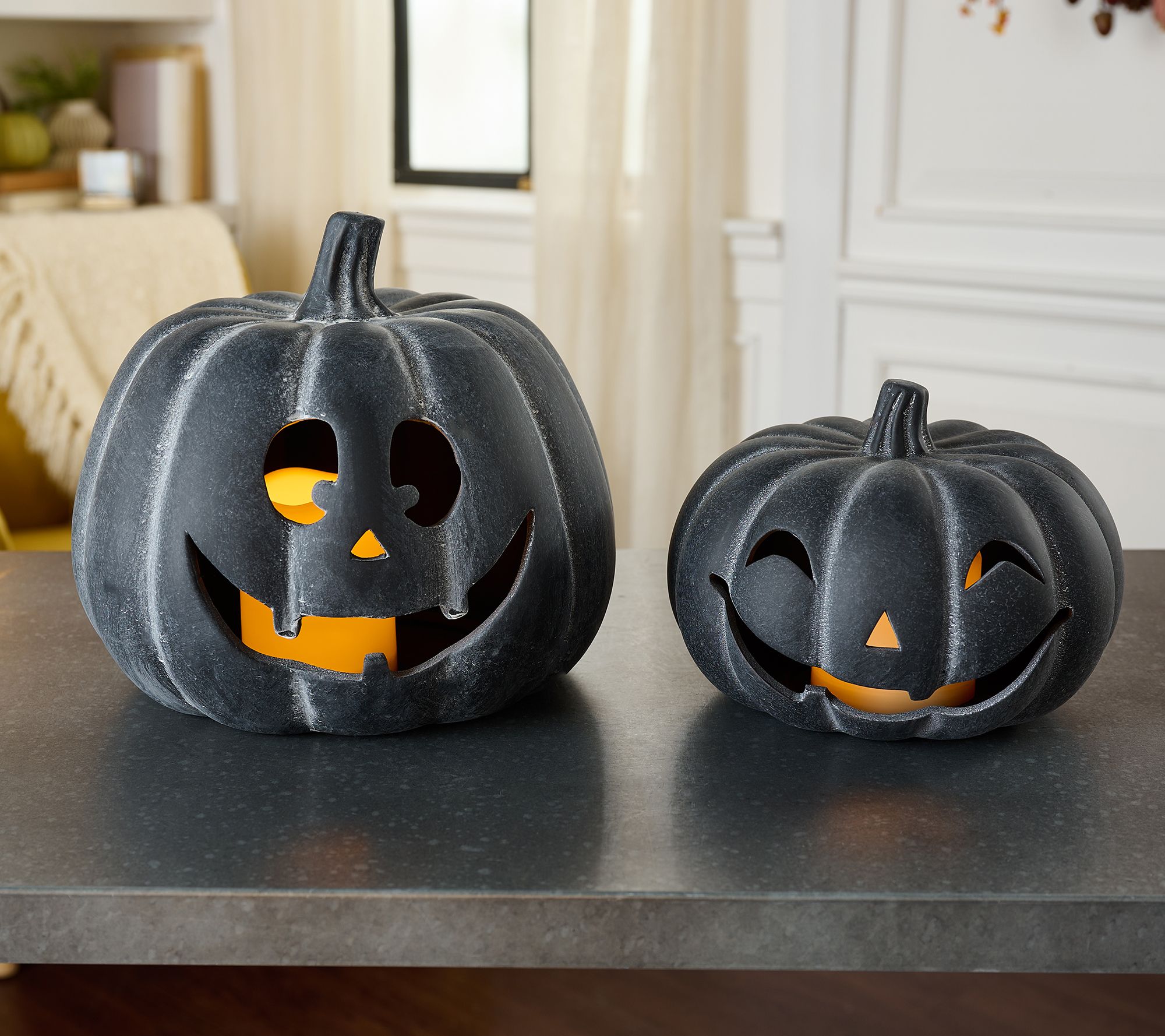 Home Reflections S/2 In/Outdoor Lit Jack-O-Lantern