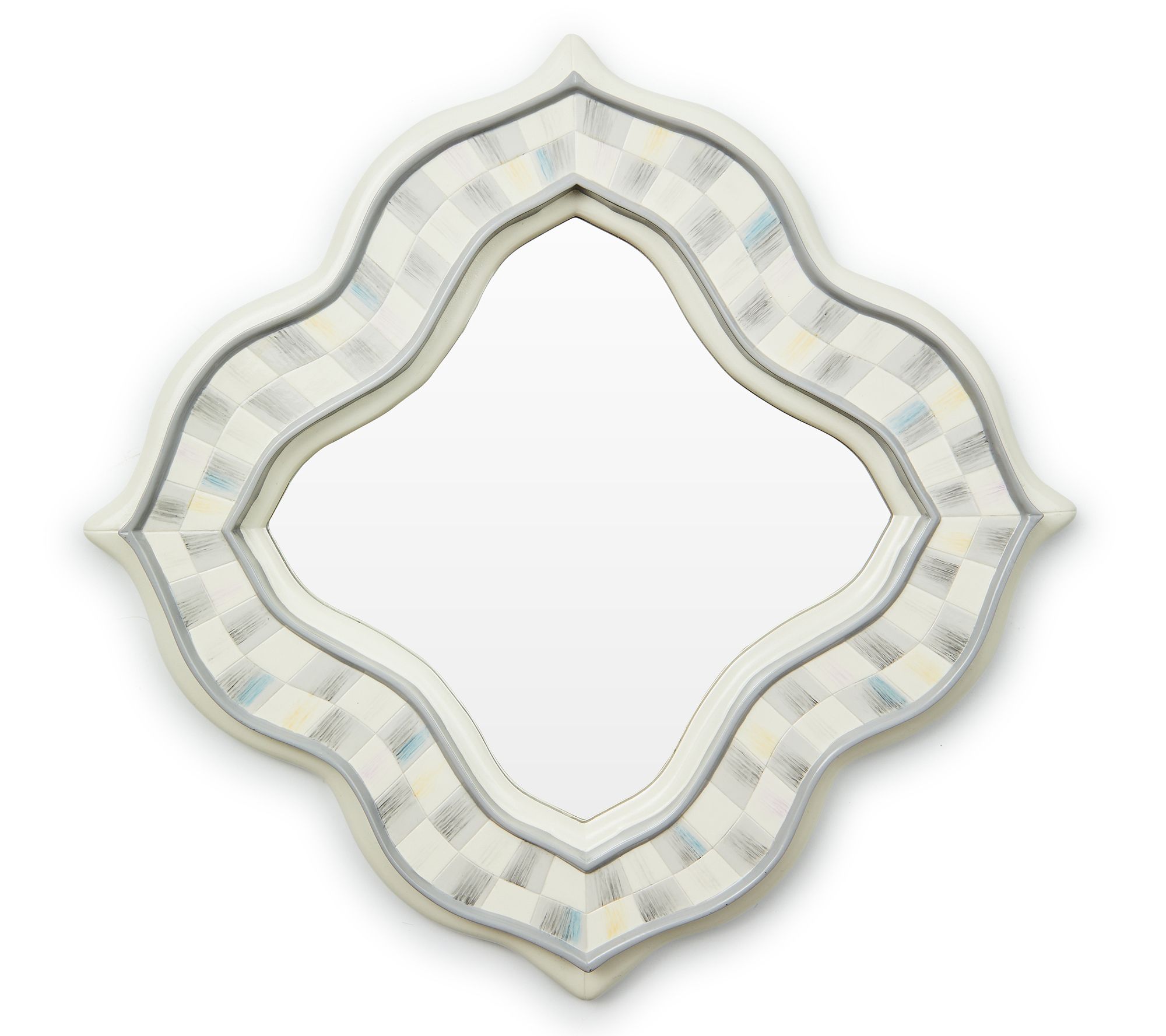 MacKenzie-Childs Sterling Quatriflower Small Wall Mirror