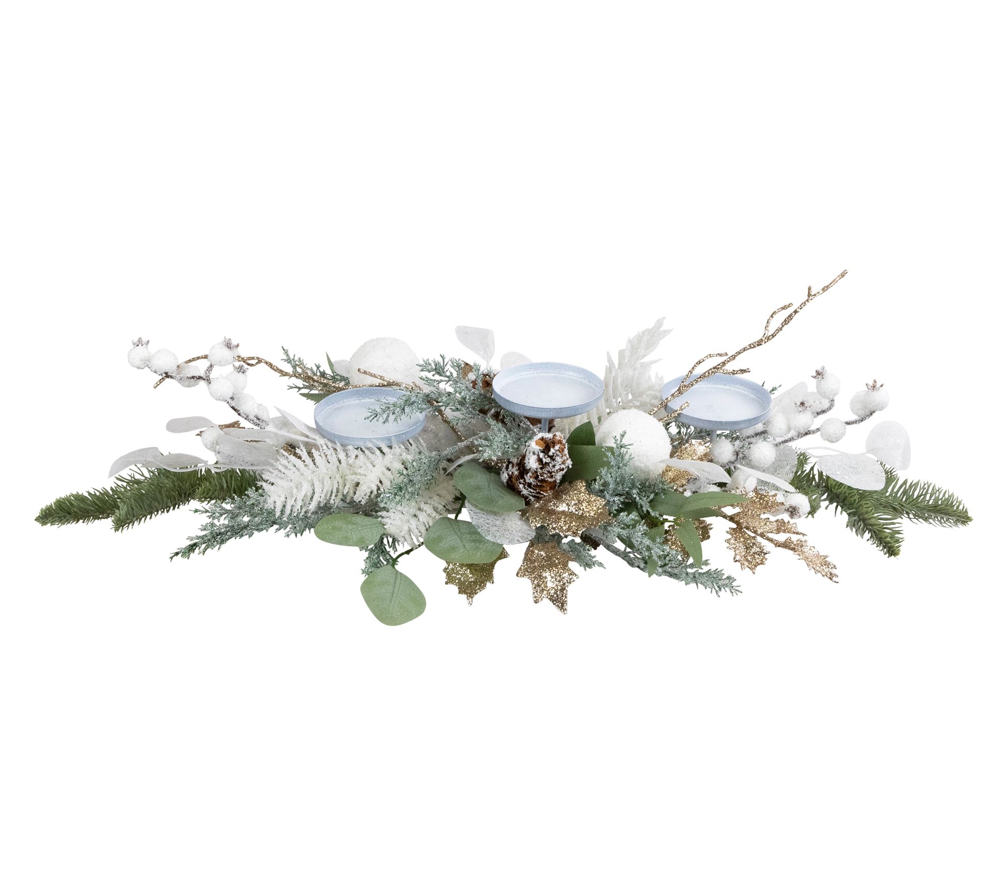 Northlight 24" Christmas Pillar Candle Holder with Berries