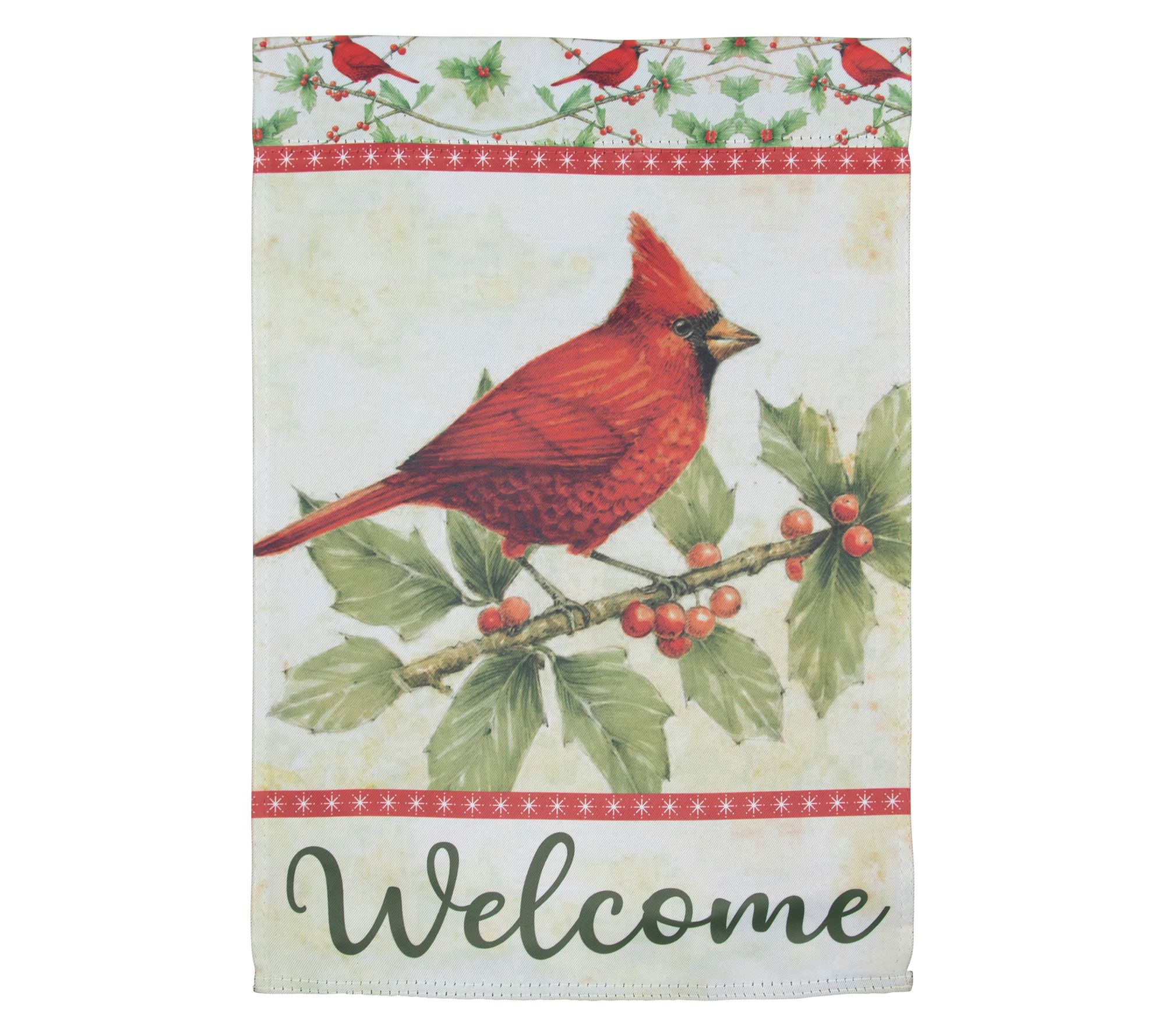 Northlight "Welcome" Christmas Outdoor House Flag 28" x 40"
