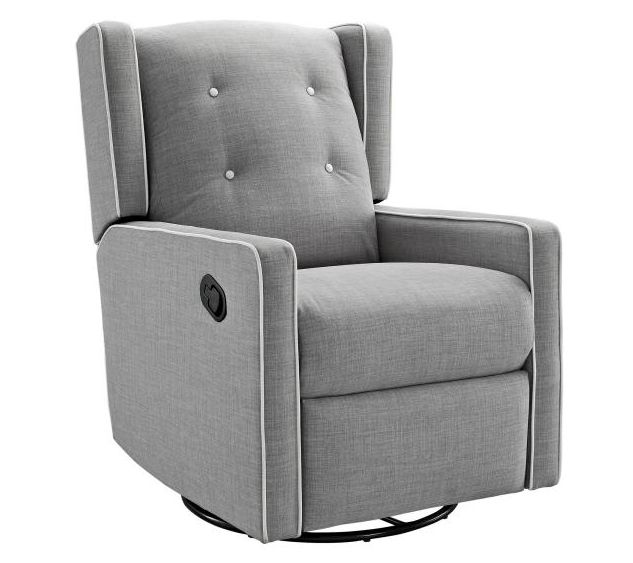 Baby Relax Mikayla 4-in-1  Swivel Glider RockerRecline LtGray