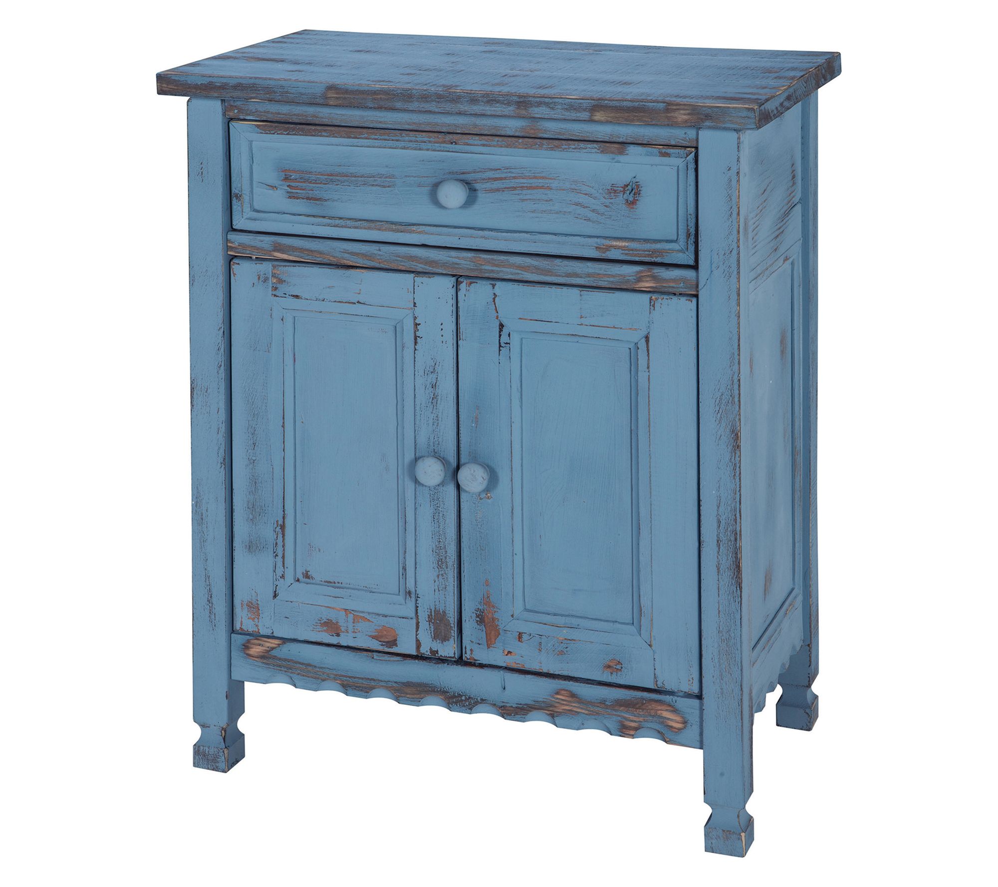 Alaterre Furniture Rustic Cottage Accent Cabinet Double Doors