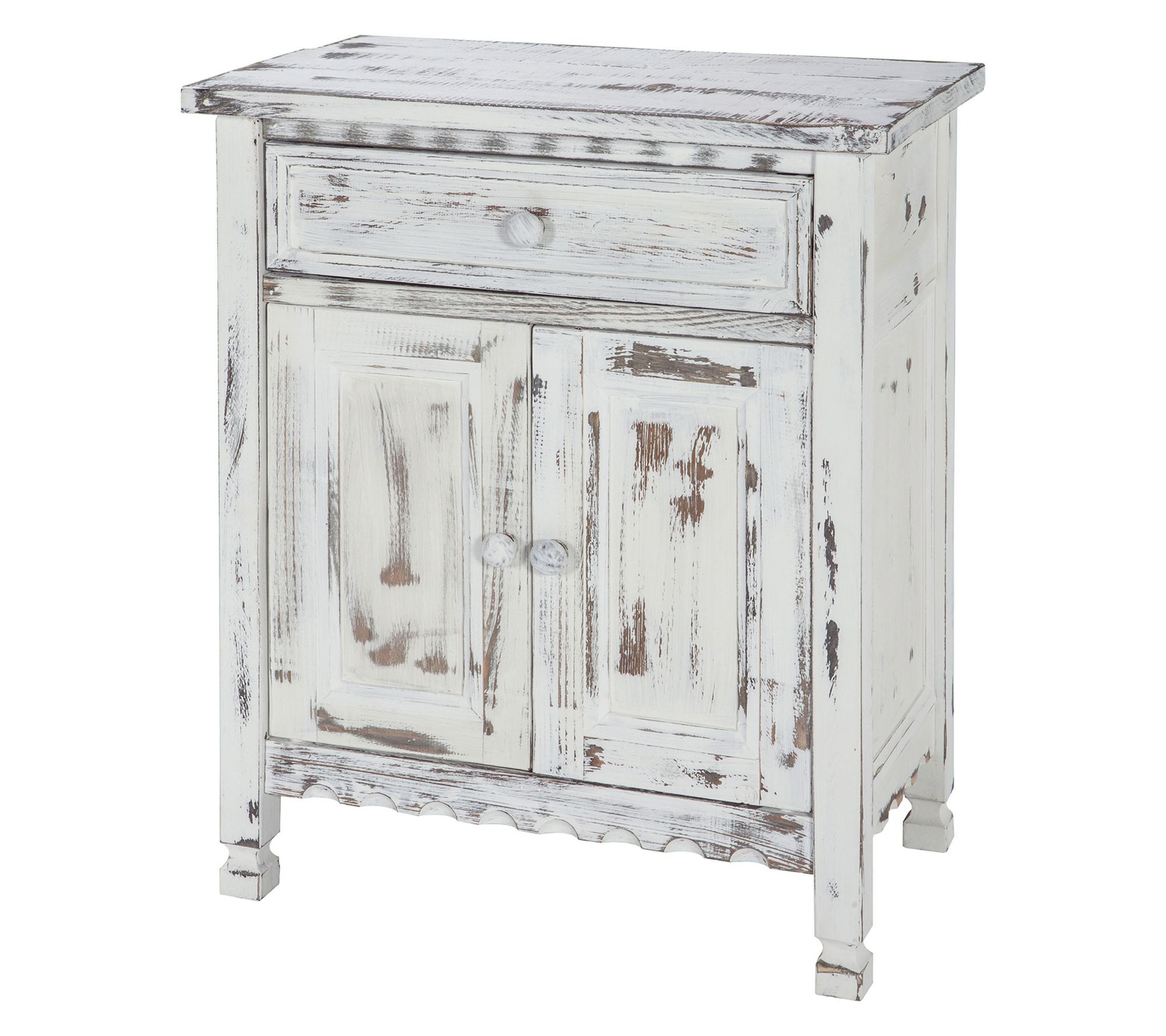Alaterre Furniture Rustic Cottage Accent Cabinet Double Doors