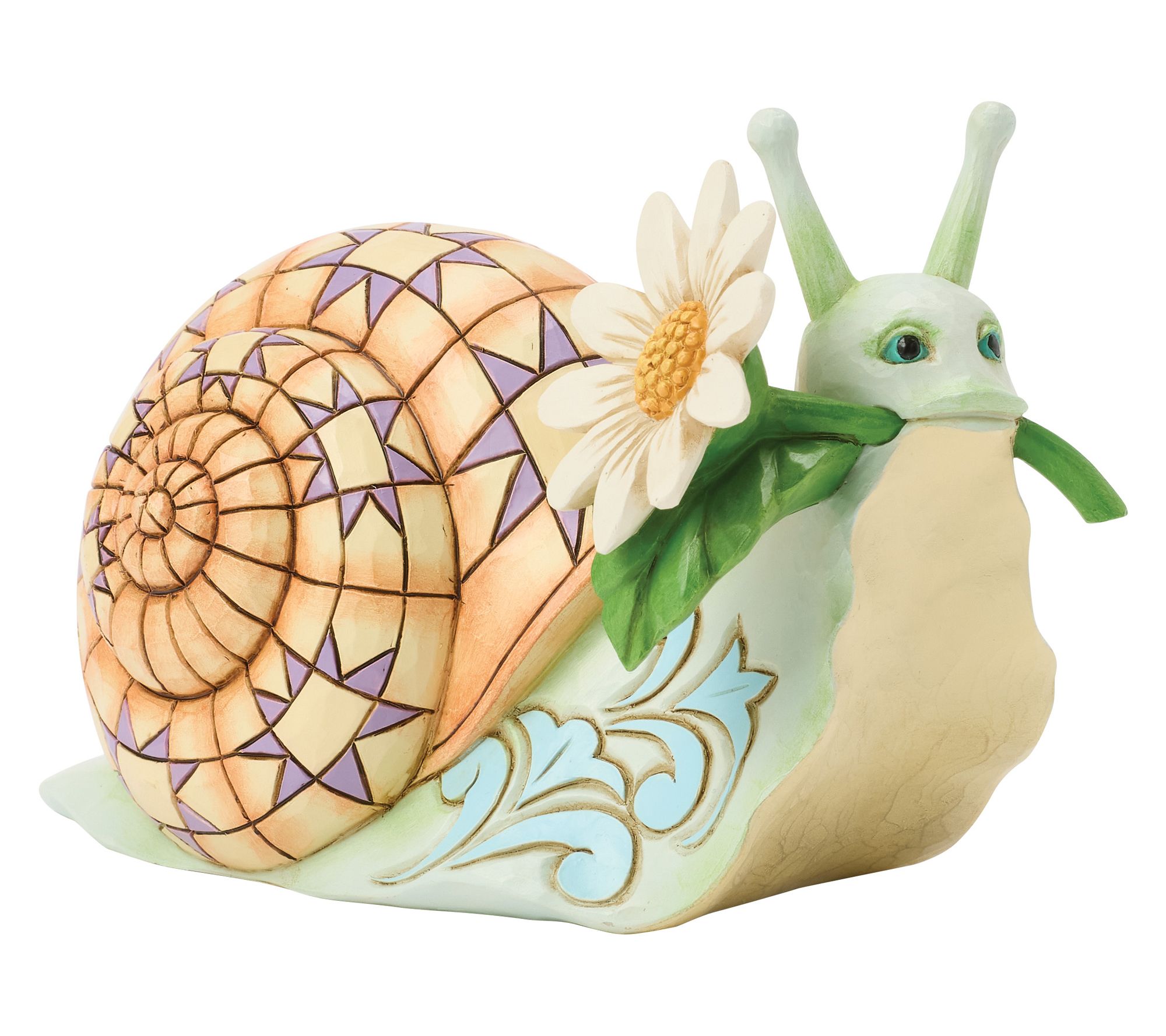 Jim Shore Heartwood Creek Snail with Daisy Flower Figurine 4"H