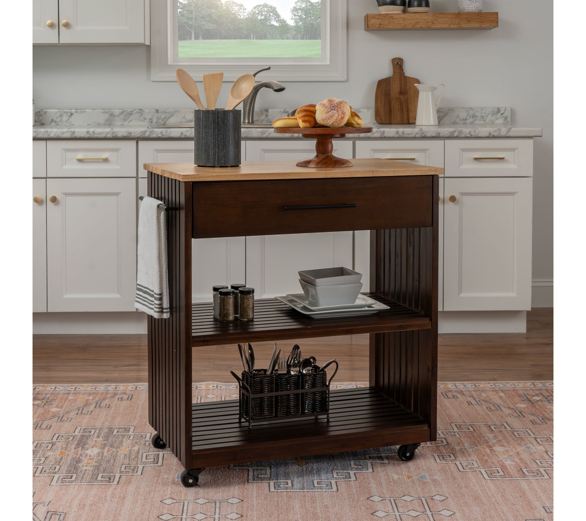 Linon Home Alix Kitchen Cart