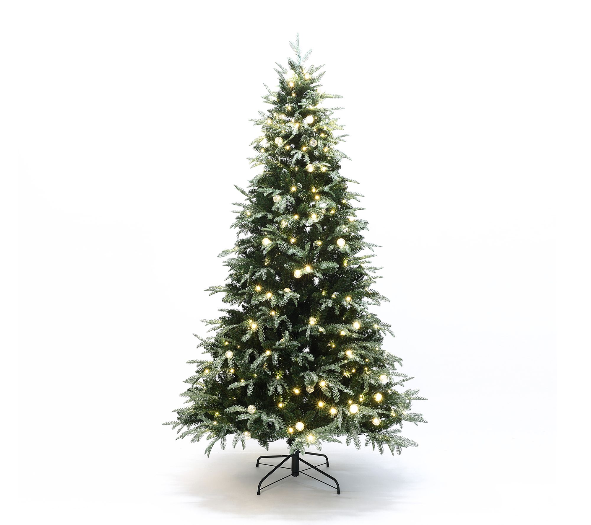 LuxenHome 7.5Ft Artificial Xmas Tree w/ 400 Mixed Warm Lights