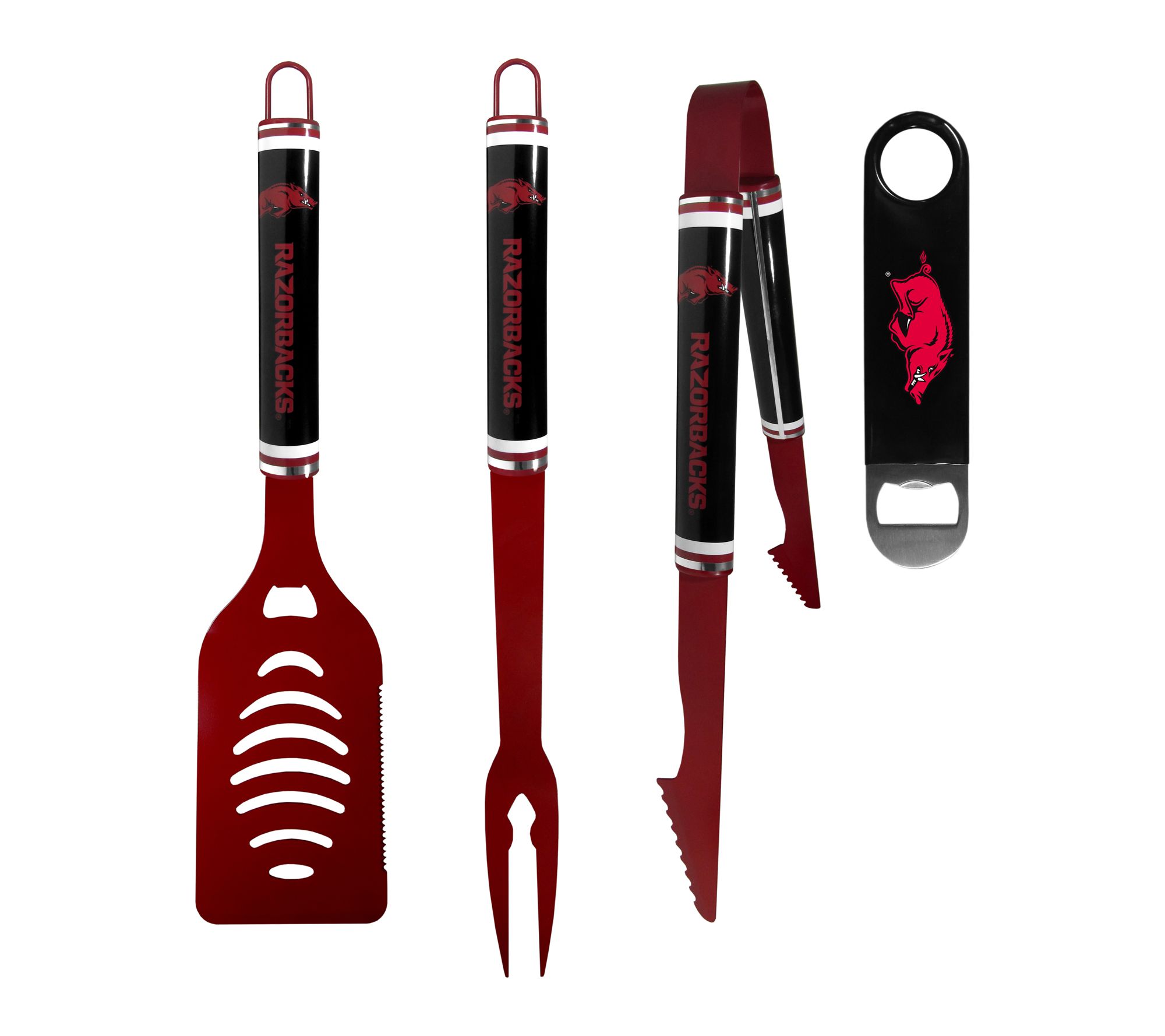 Siskiyou Sports College 3Pc Logo BBQ Tools withBottle Opener