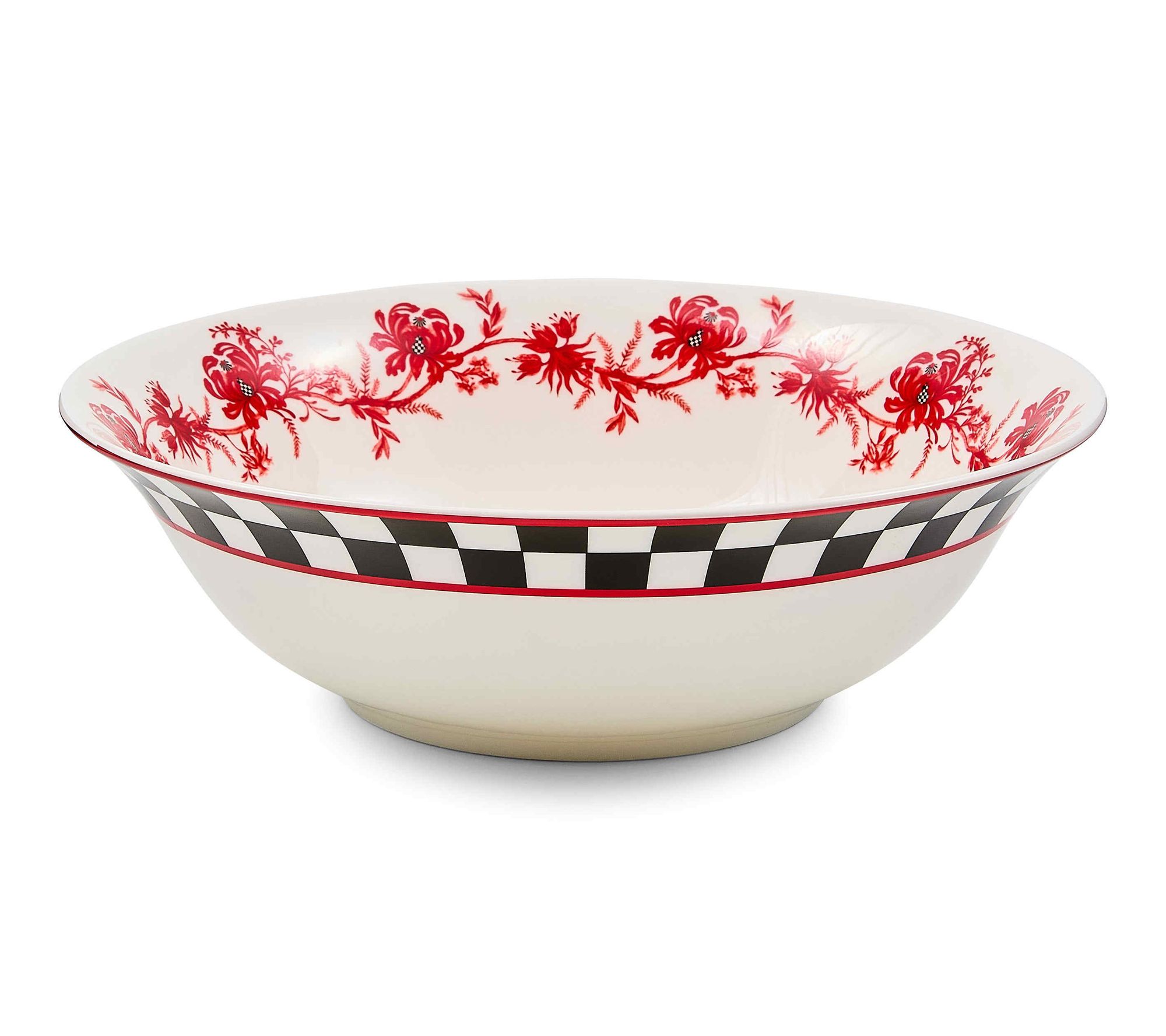 MacKenzie-Childs Cardinal Toile Serving Bowl